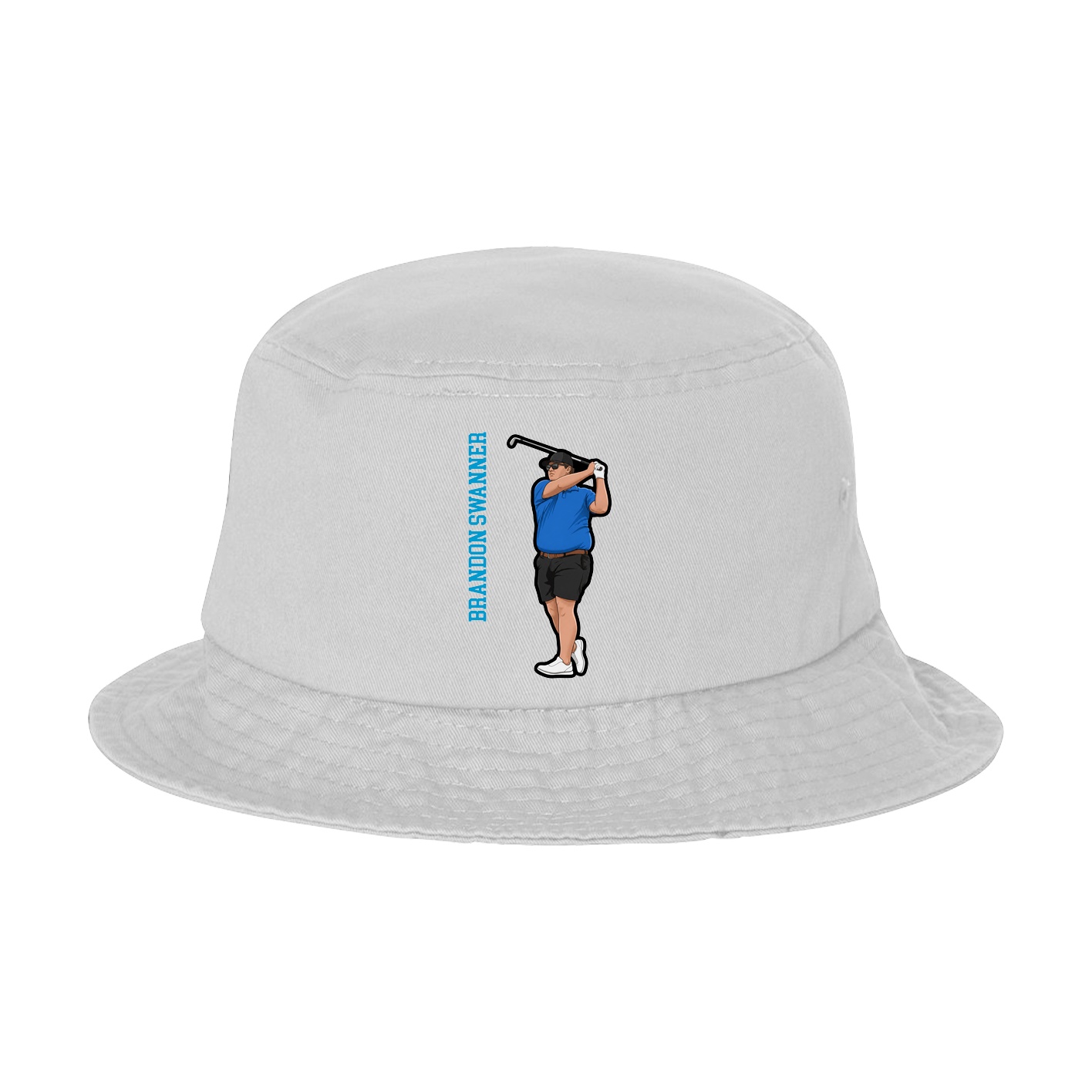 Bucket Cap — Name Vertical in White
