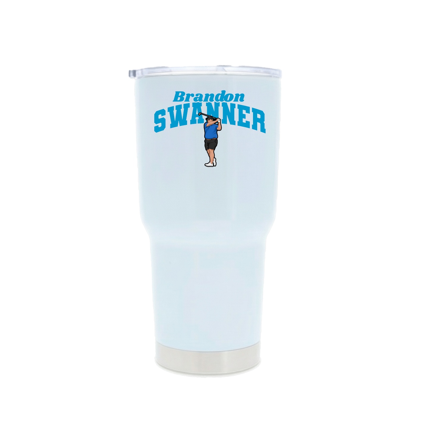 30oz Stainless Steel Tumbler — Signature Arch in White