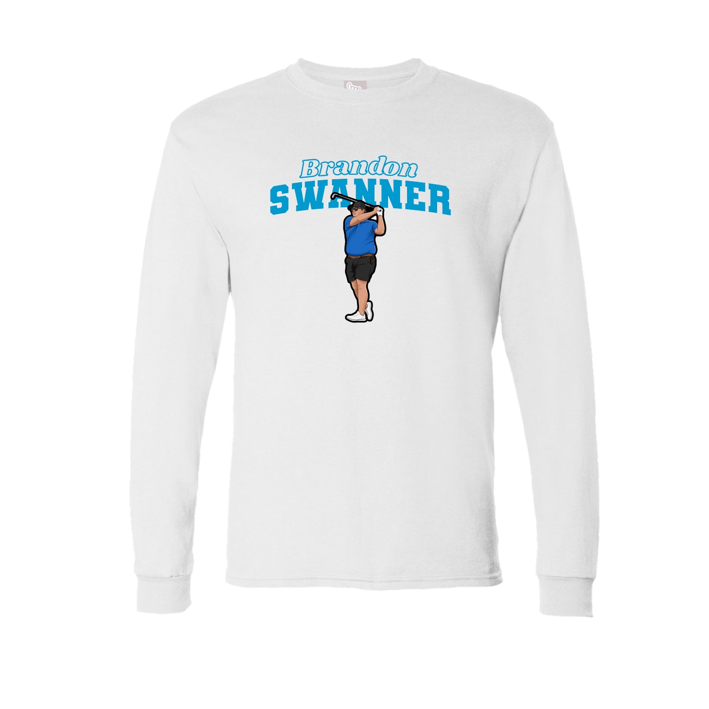 Long Sleeve Tee — Name Arch in White
