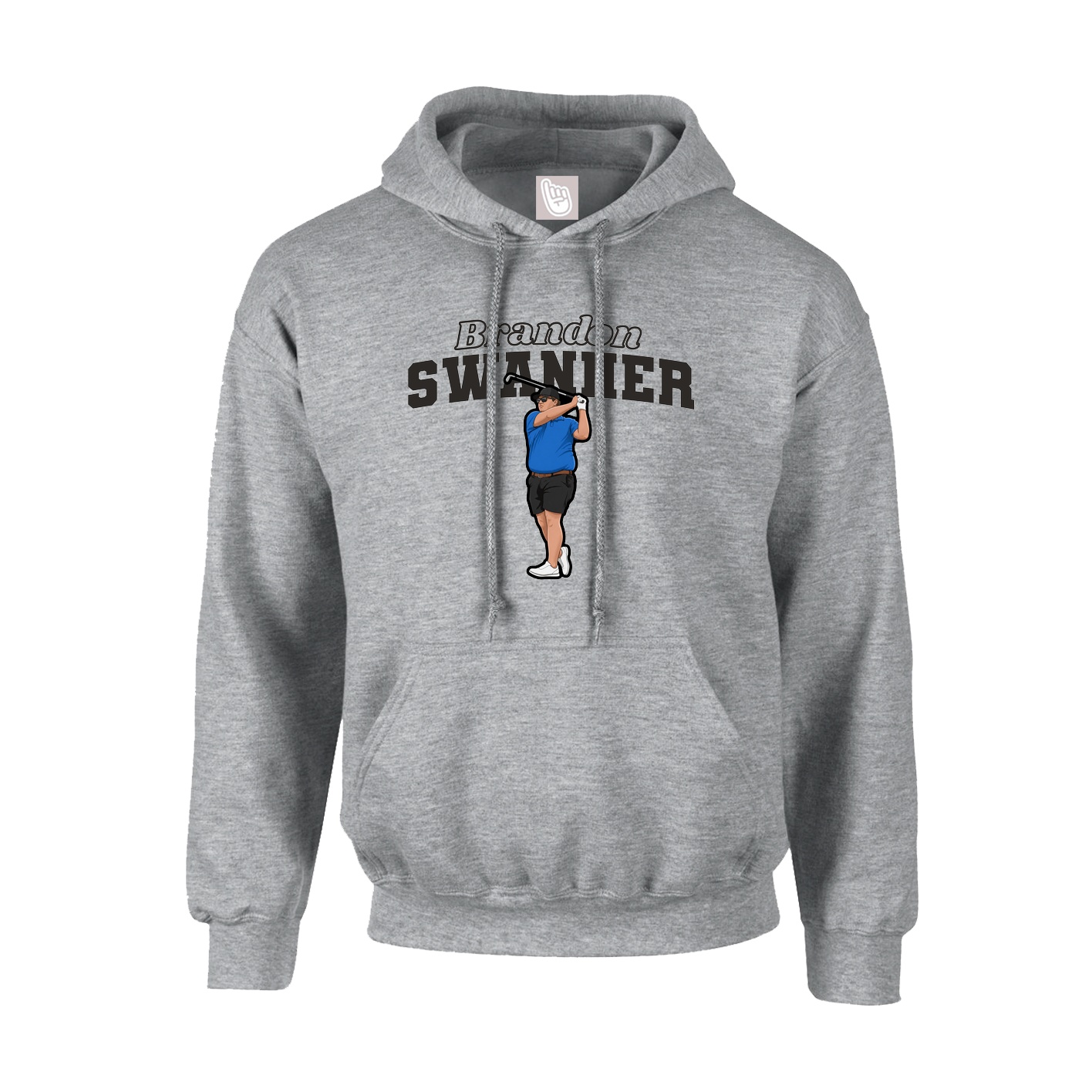 Hoodie — Name Arch in Grey