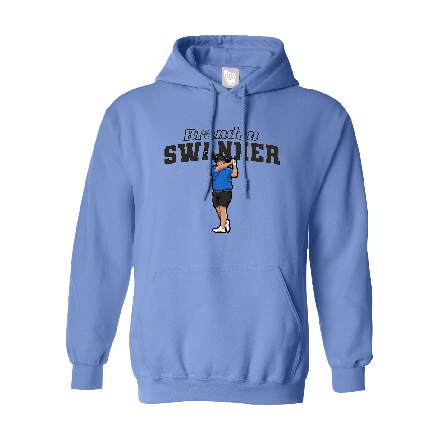 Youth Hoodie — Name Arch in Powder Blue