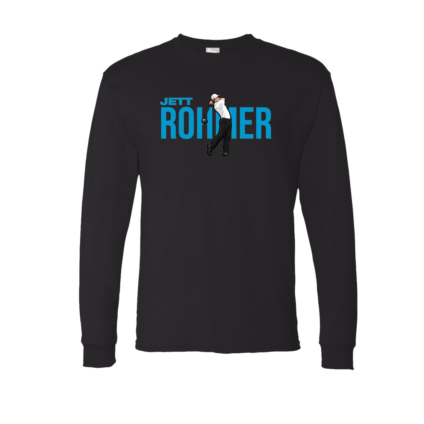 Long Sleeve Tee — Player Name in Black