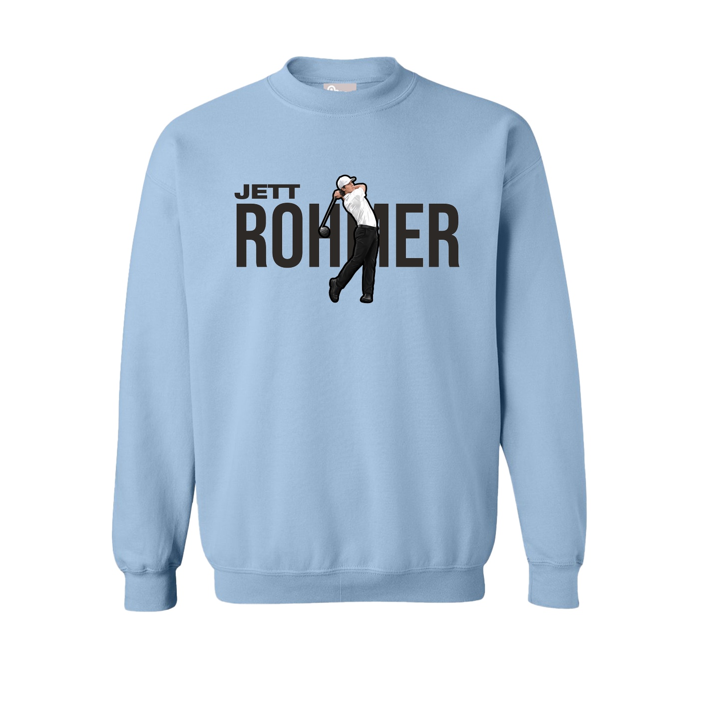 Fleece Crew — Player Name in Light Blue