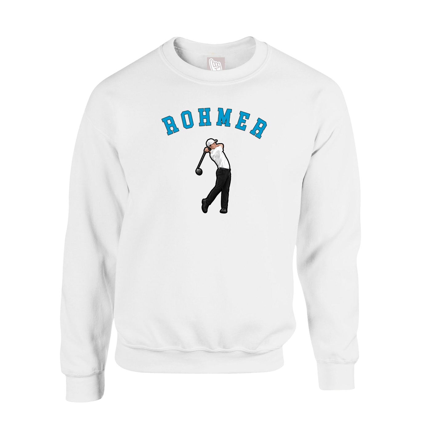 Fleece Crew — Shirsey Arch in White