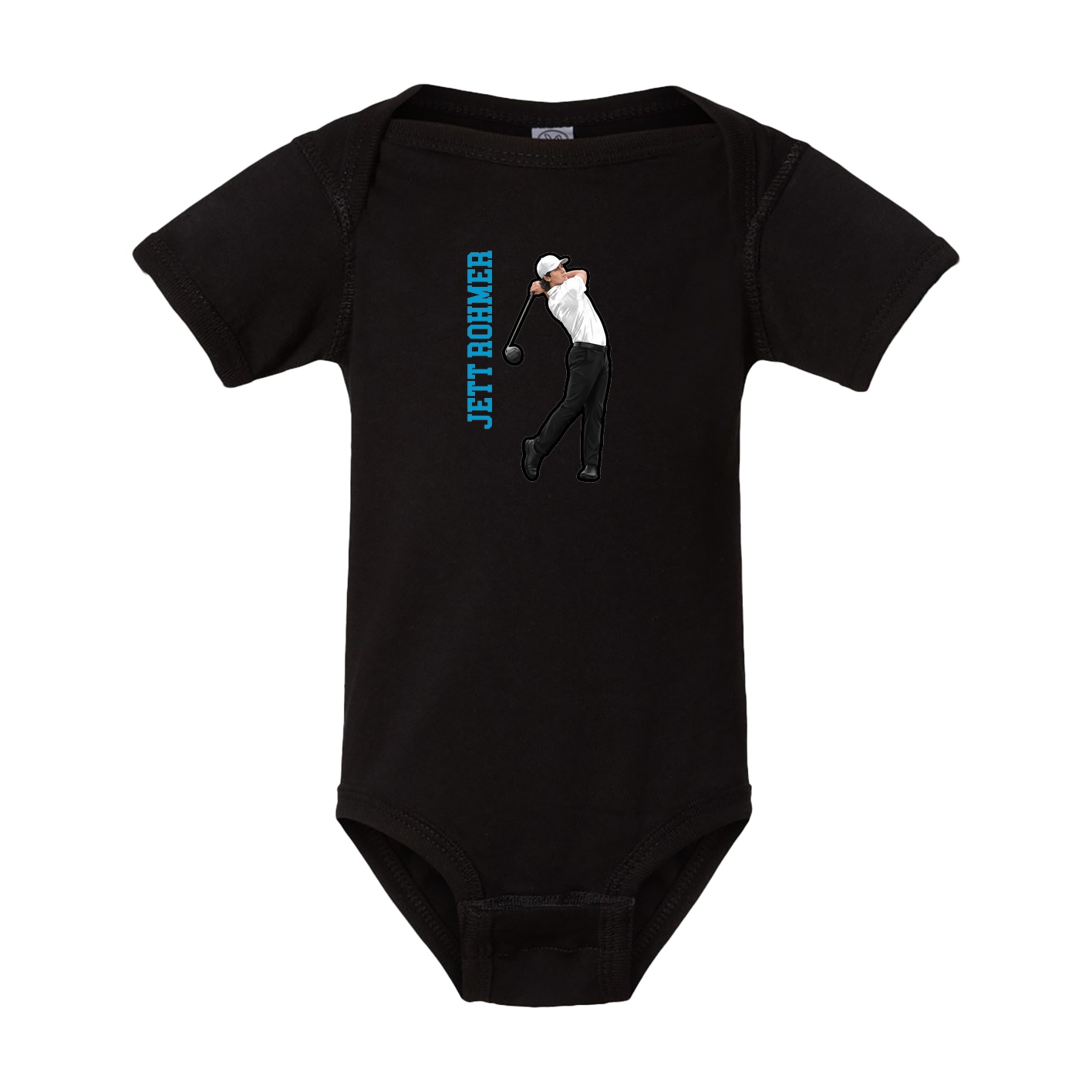 Baby Onesie — Name Vertical in Black