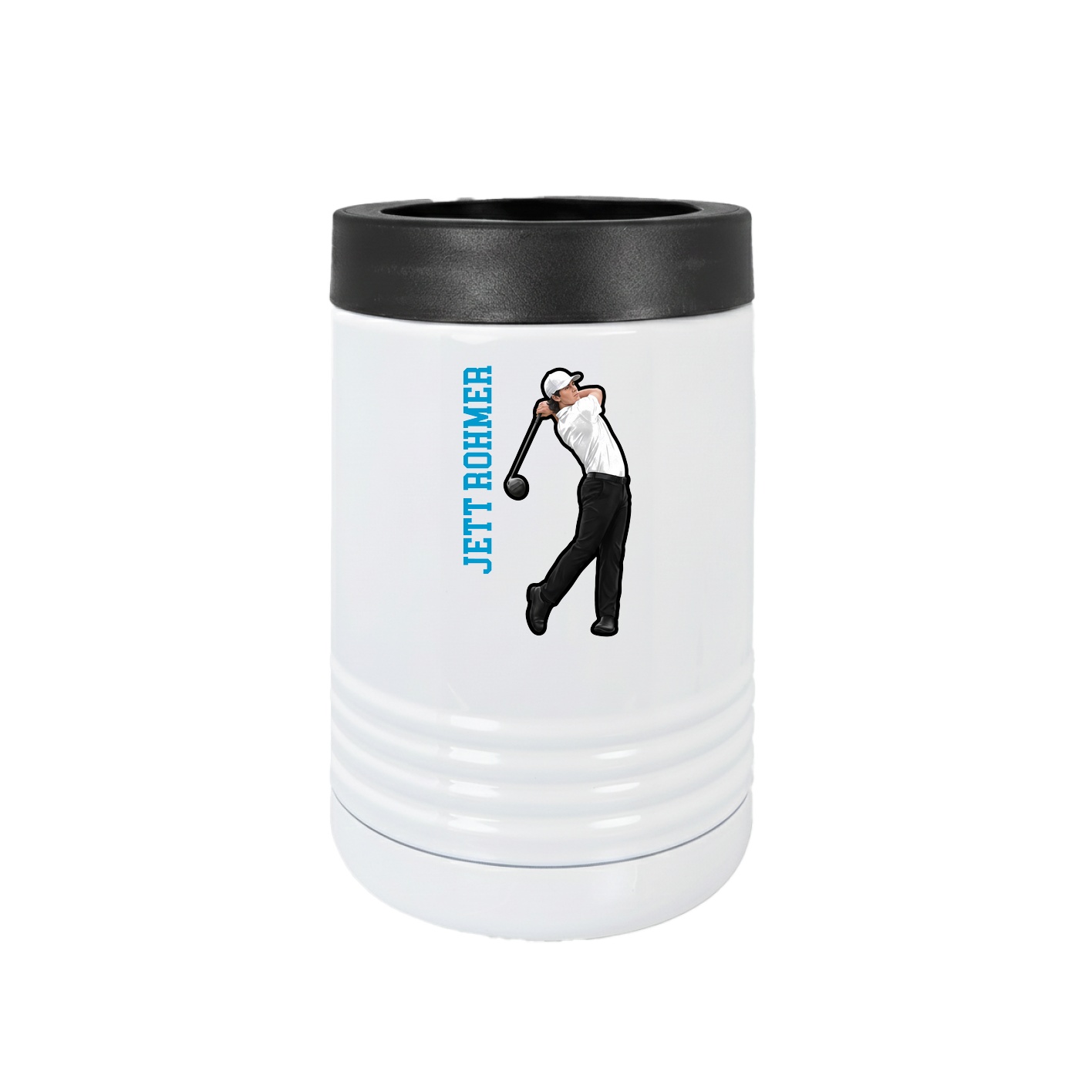 Beverage Holder — Name Vertical in White