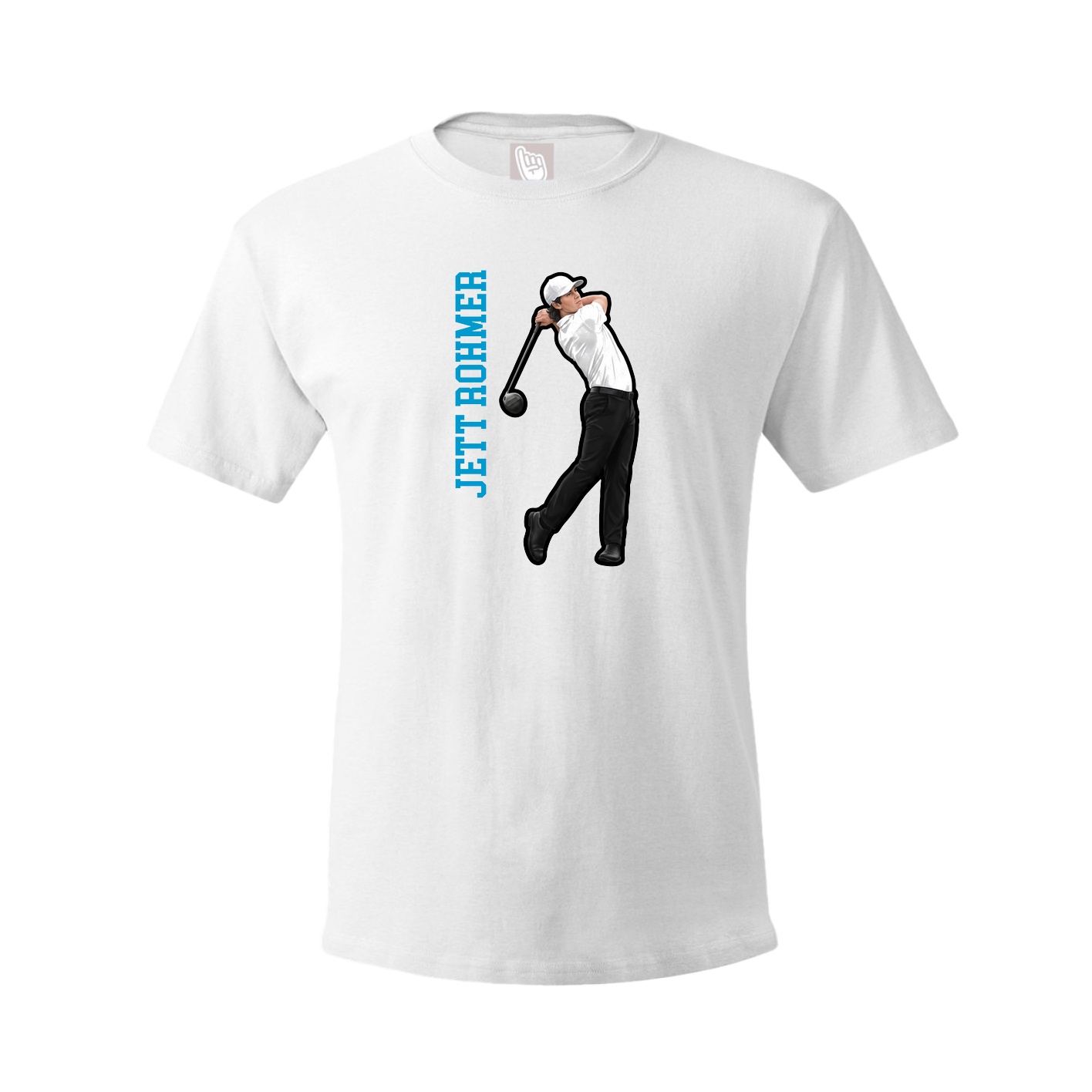 Youth Tee — Name Vertical in White