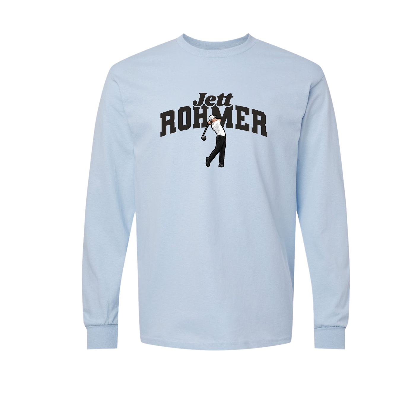 Long Sleeve Tee — Signature Arch in Light Blue