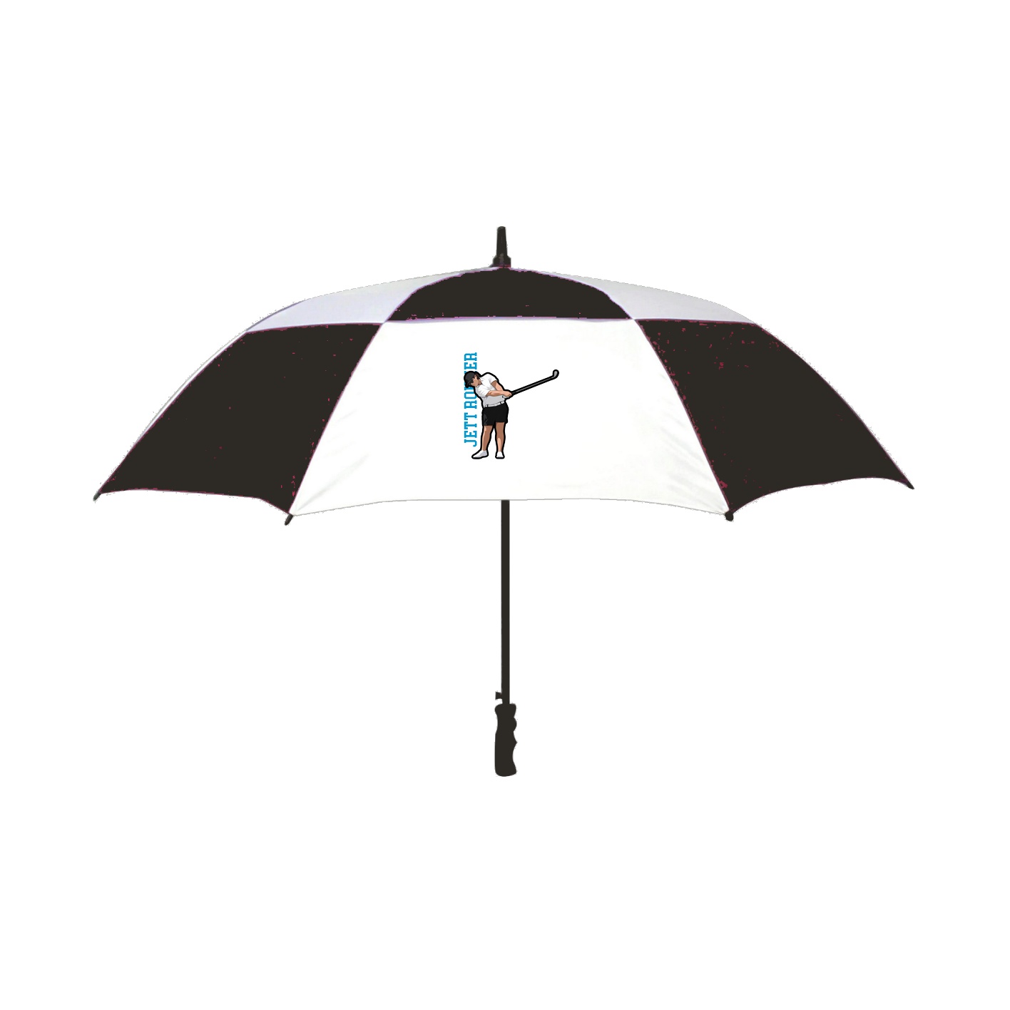 Golf Umbrella — Name Vertical in Black