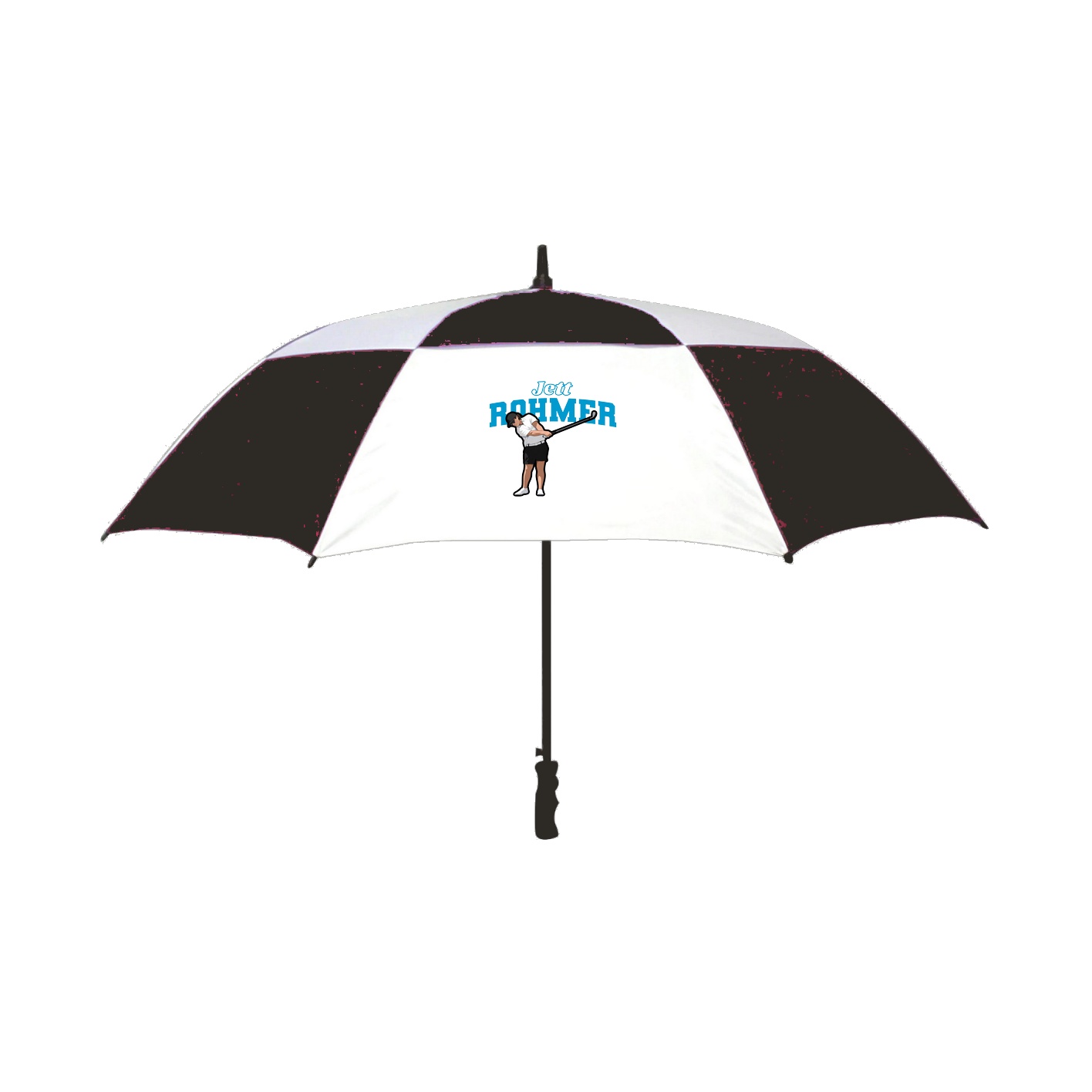 Golf Umbrella — Name Arch in Black