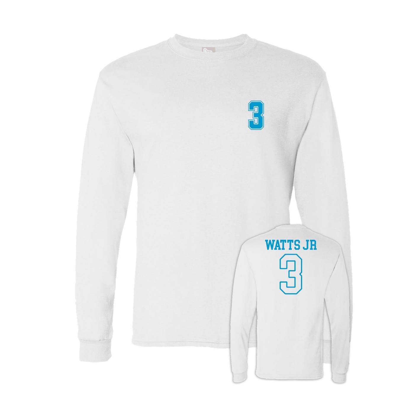 Long Sleeve Tee — Chest Back in White