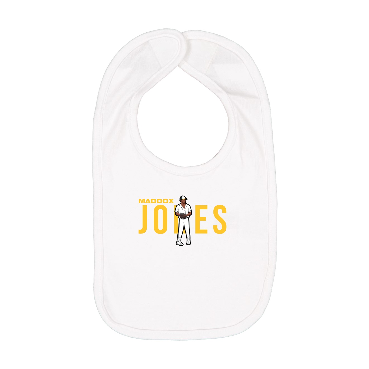 Infant Bib — Player Name in White
