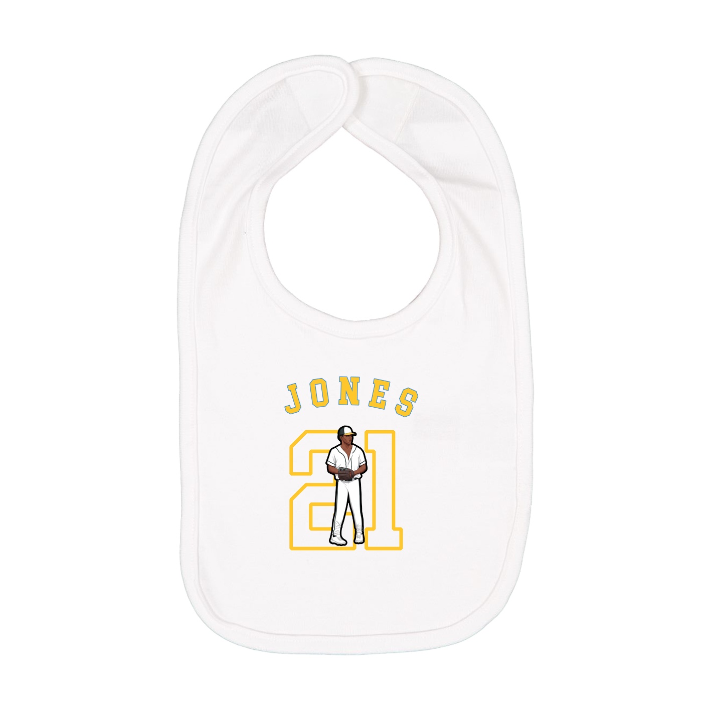Infant Bib — Shirsey Arch in White