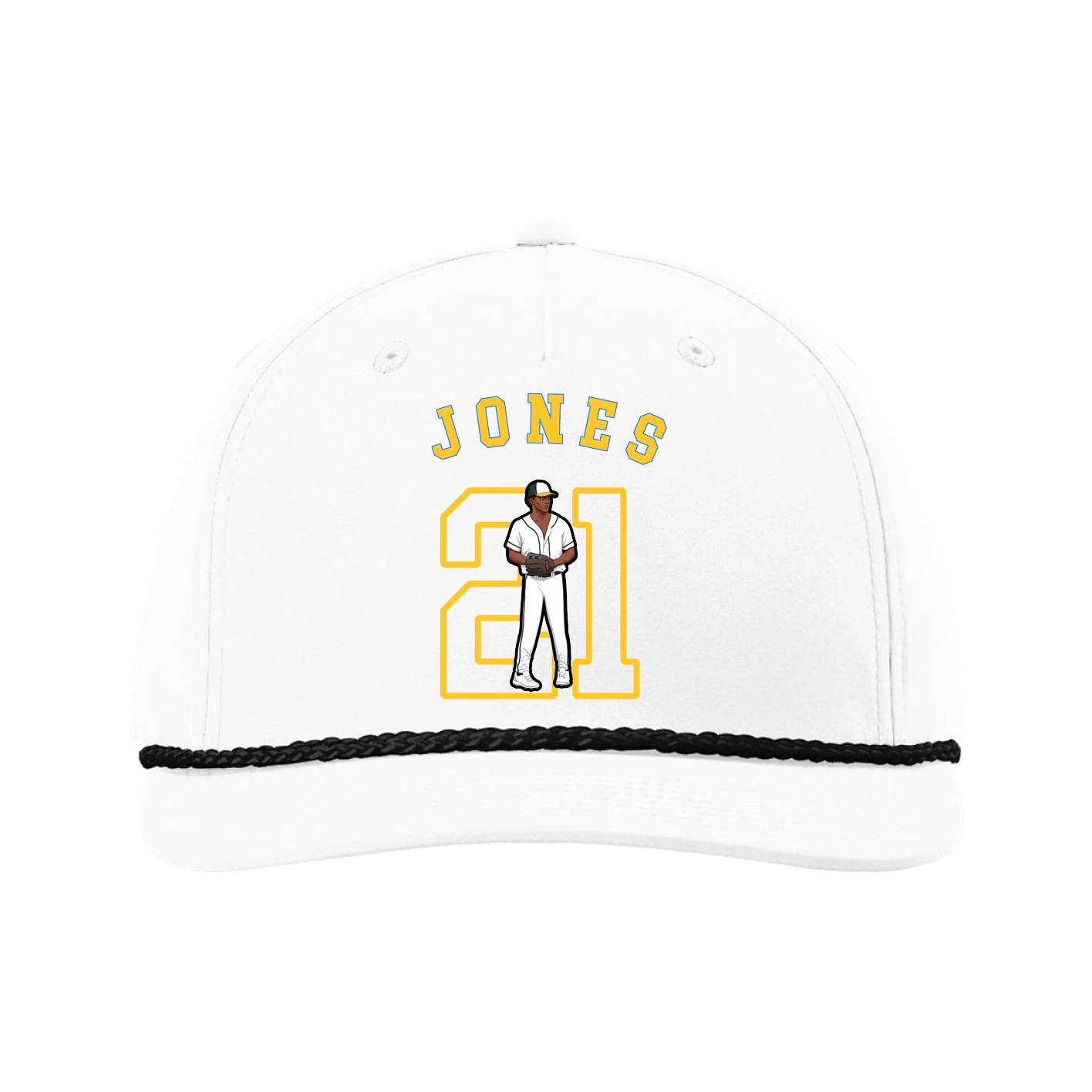 Five-Panel Classic Rope Cap — Shirsey Arch in White