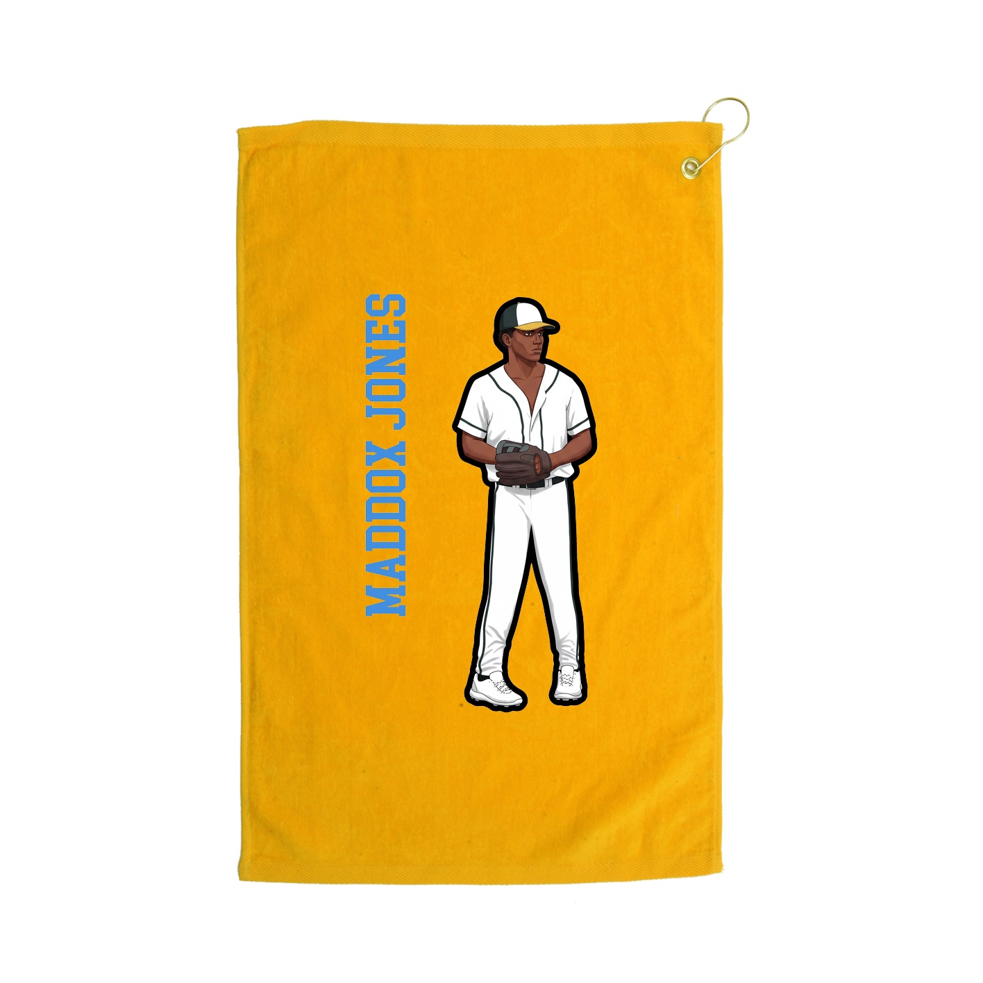 Golf Towel — Name Vertical in Gold
