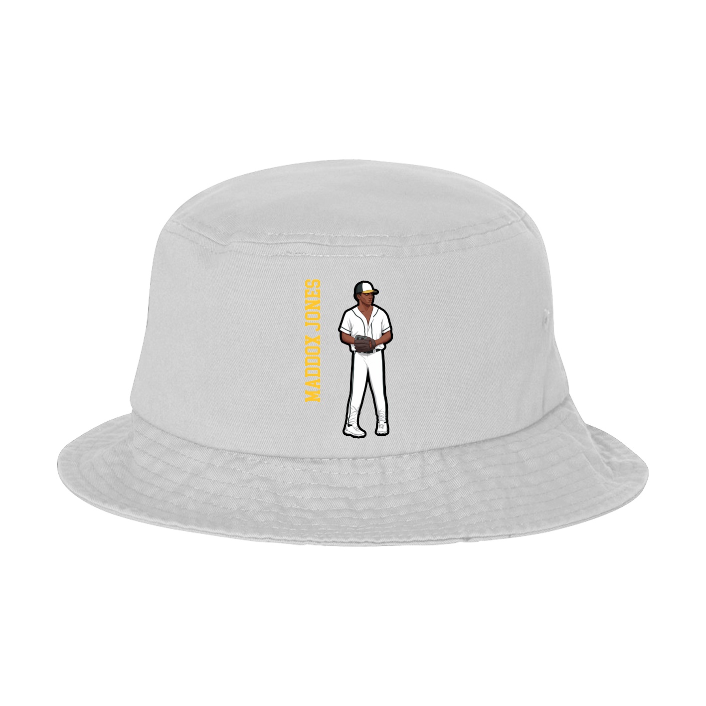 Bucket Cap — Name Vertical in White