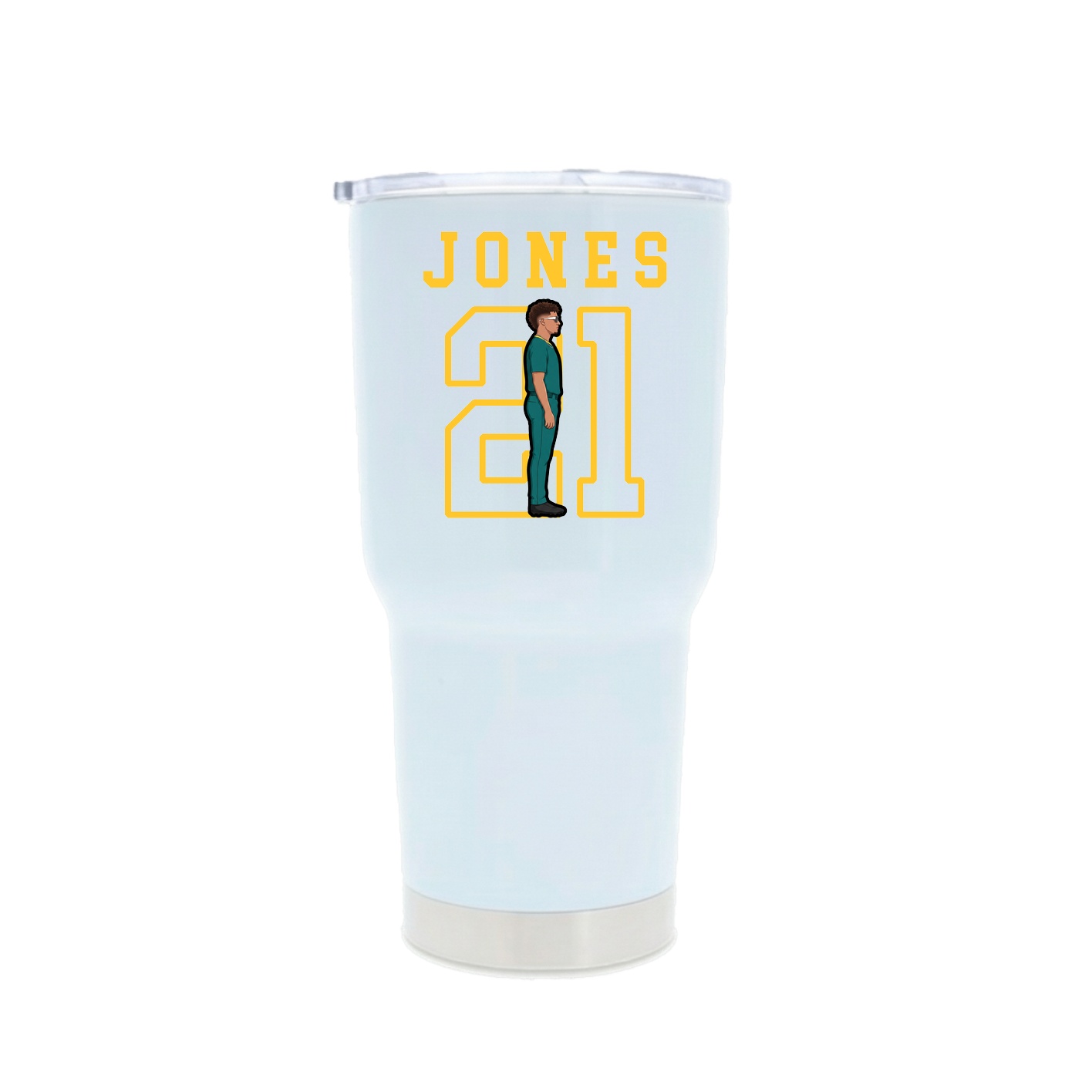30oz Stainless Steel Tumbler — Shirsey in White