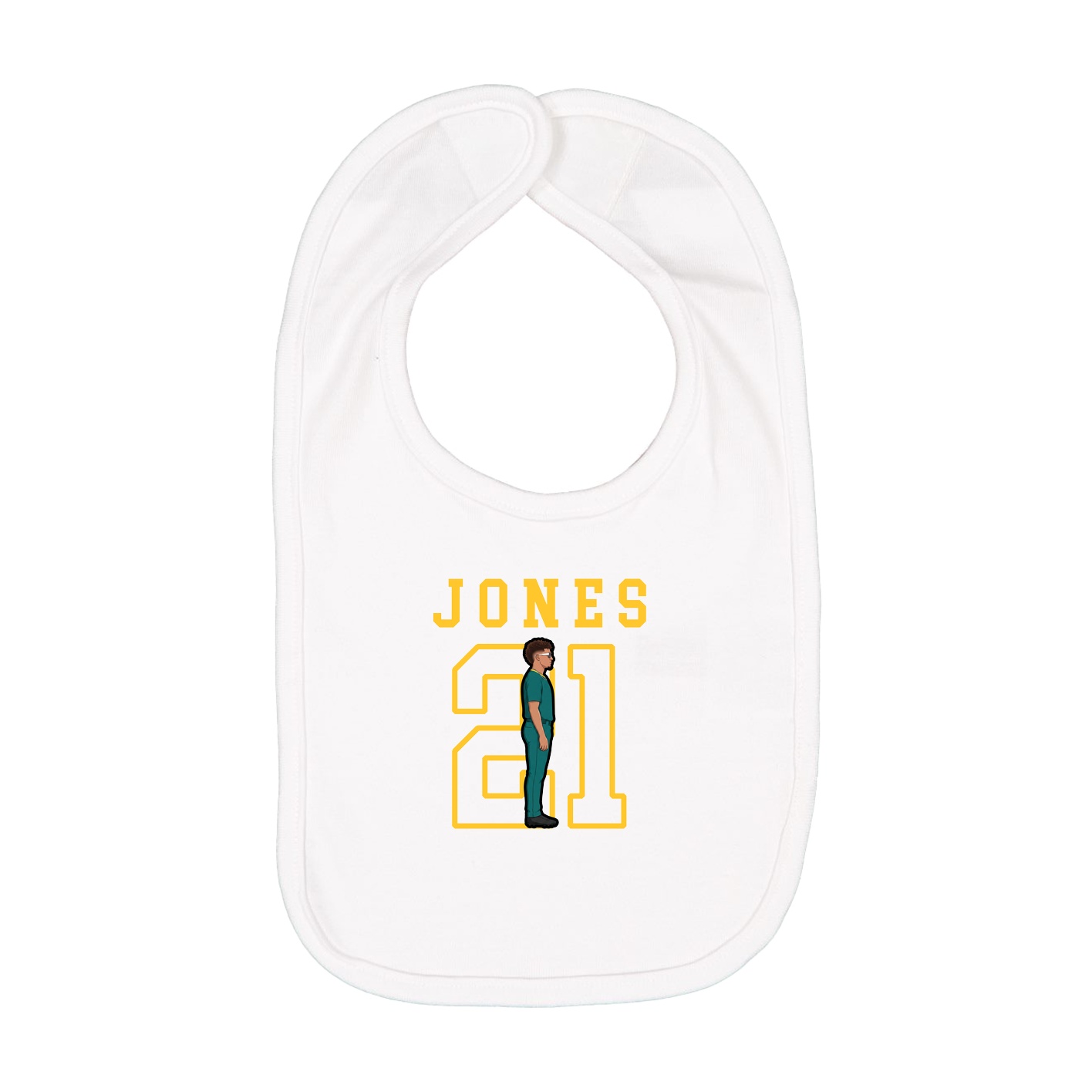 Infant Bib — Shirsey in White