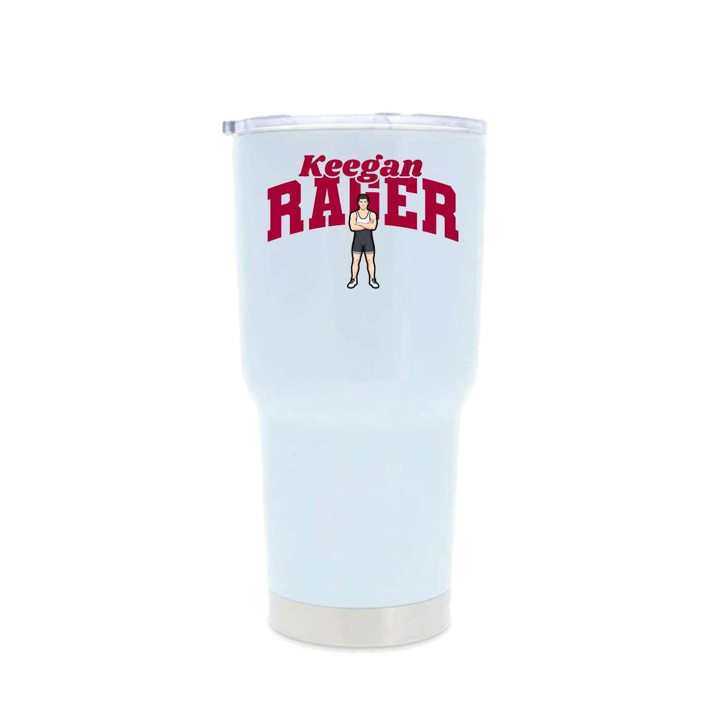 30oz Stainless Steel Tumbler — Signature Arch in White