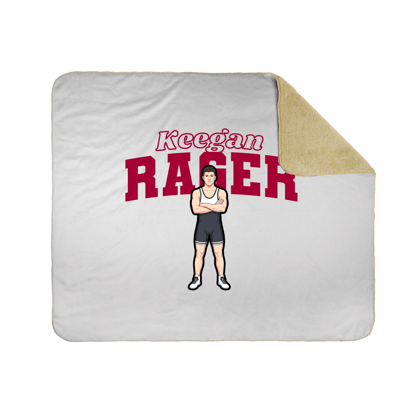 Throw Blanket — Name Arch in White