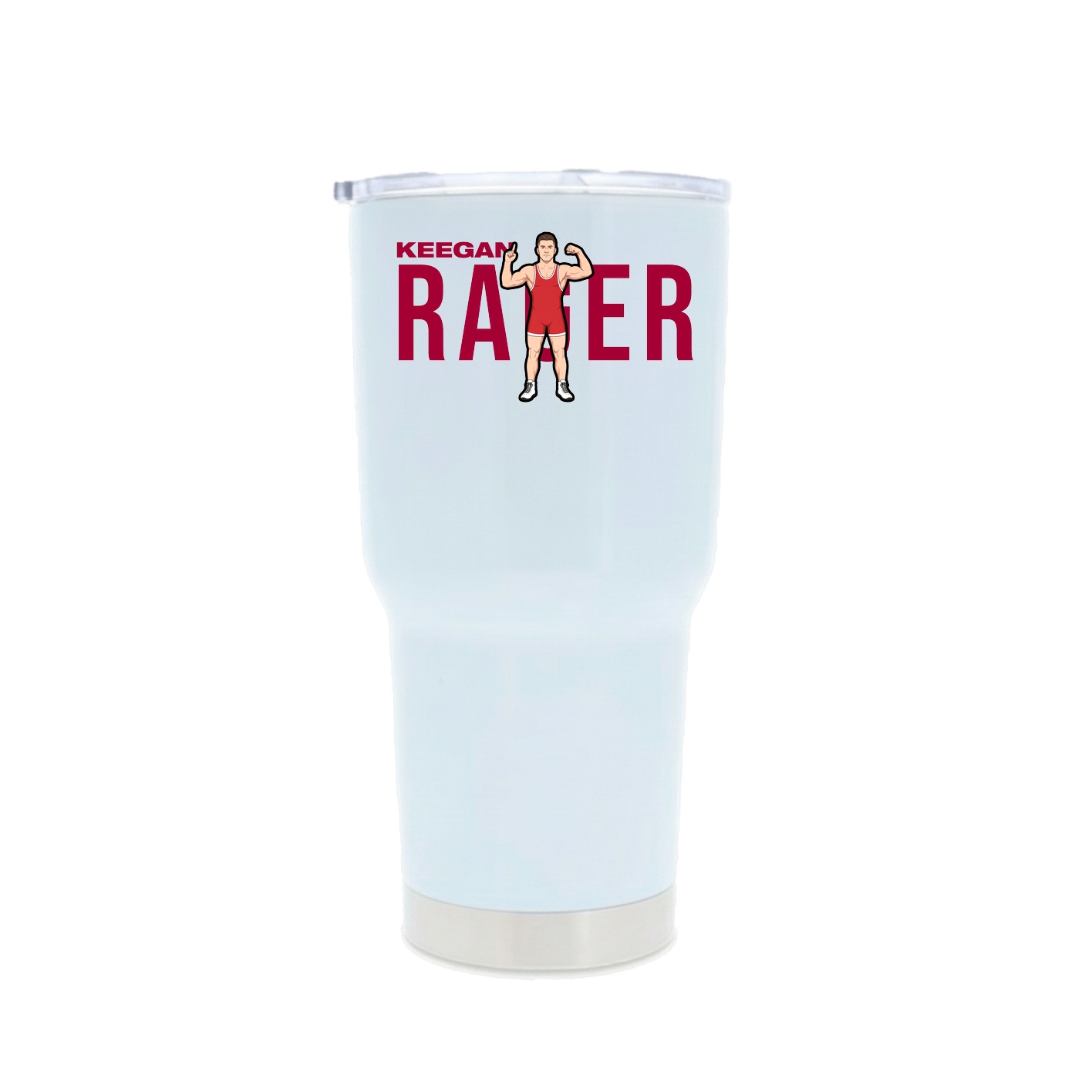 30oz Stainless Steel Tumbler — Player Name in White