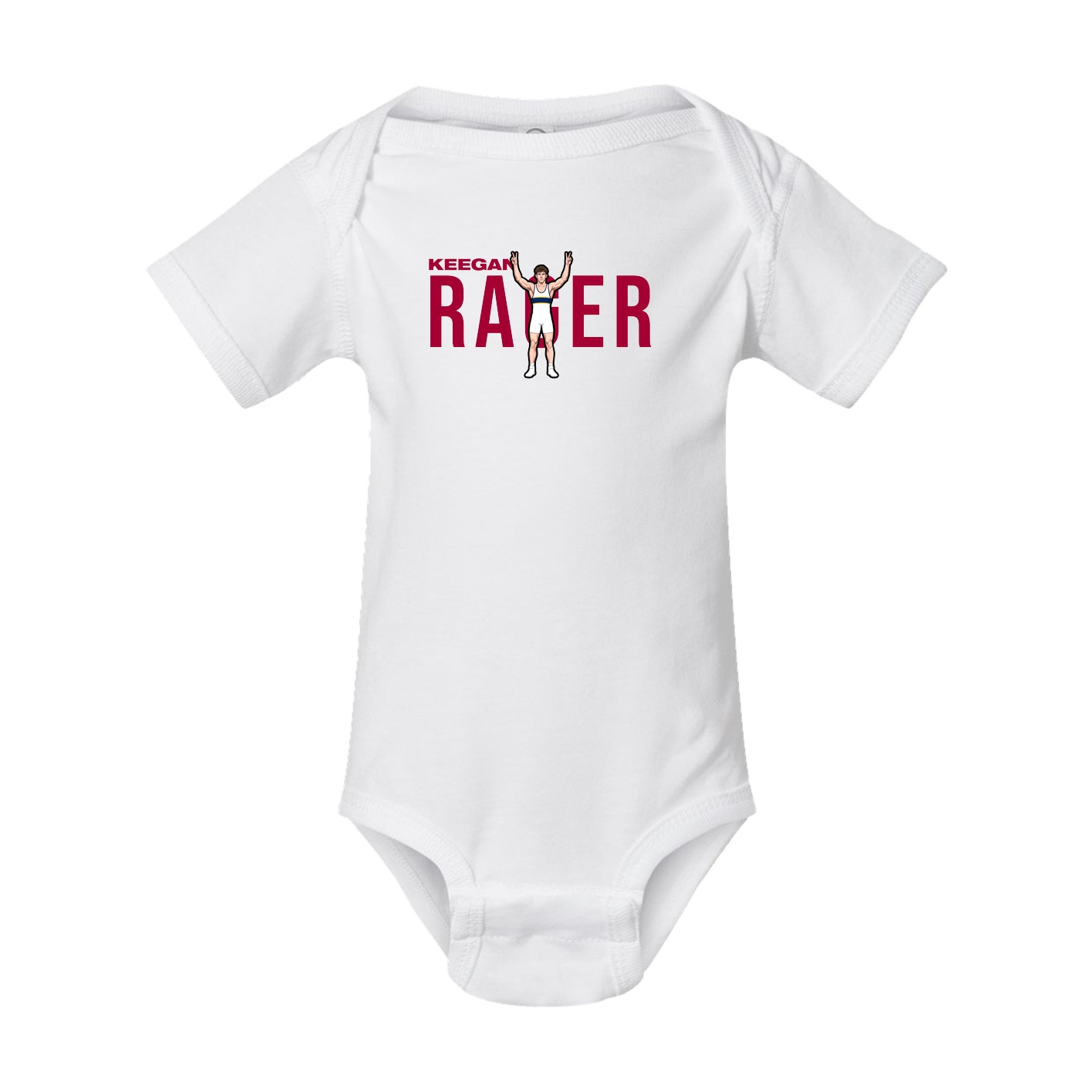 Baby Onesie — Player Name in White