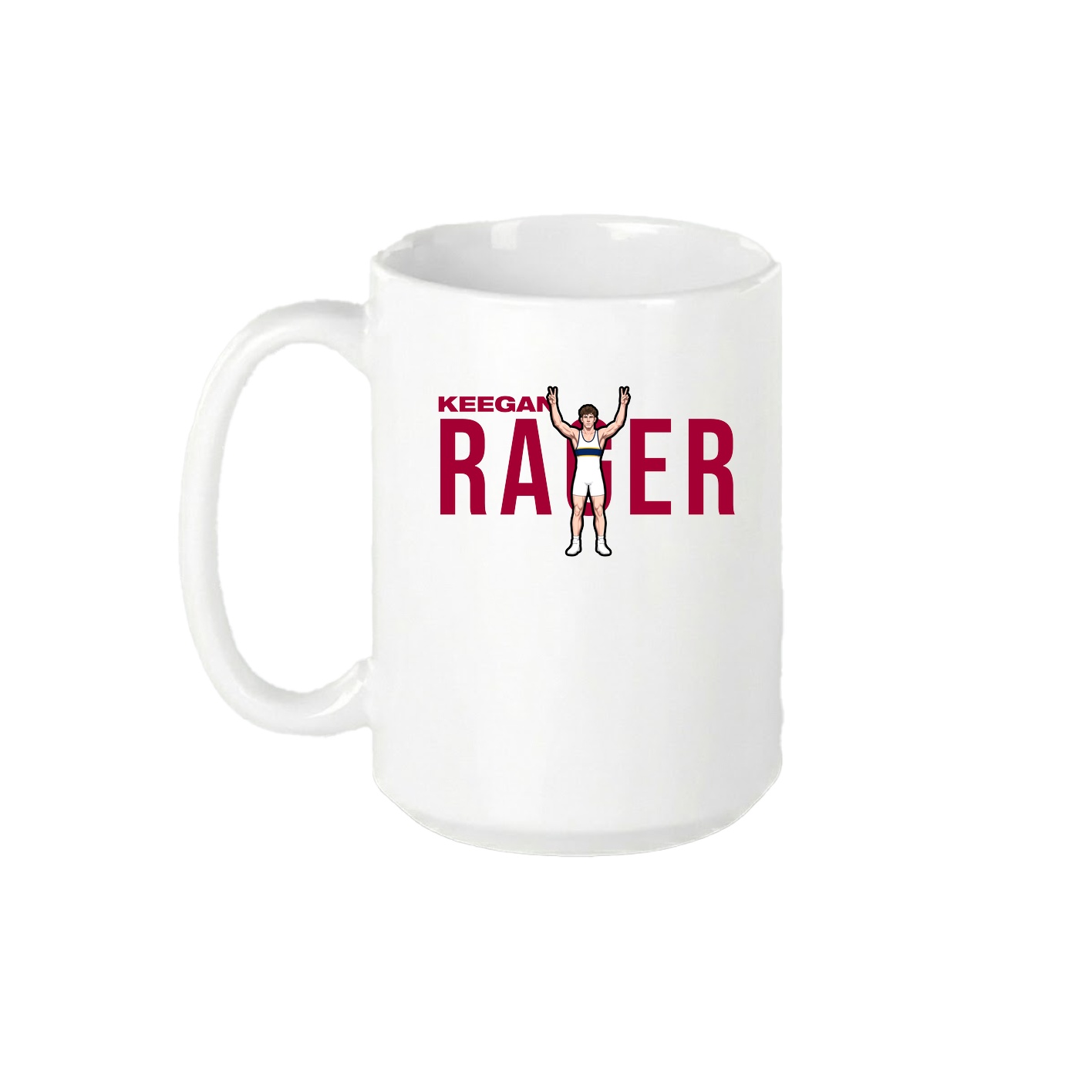15oz Coffee Mug — Player Name in White