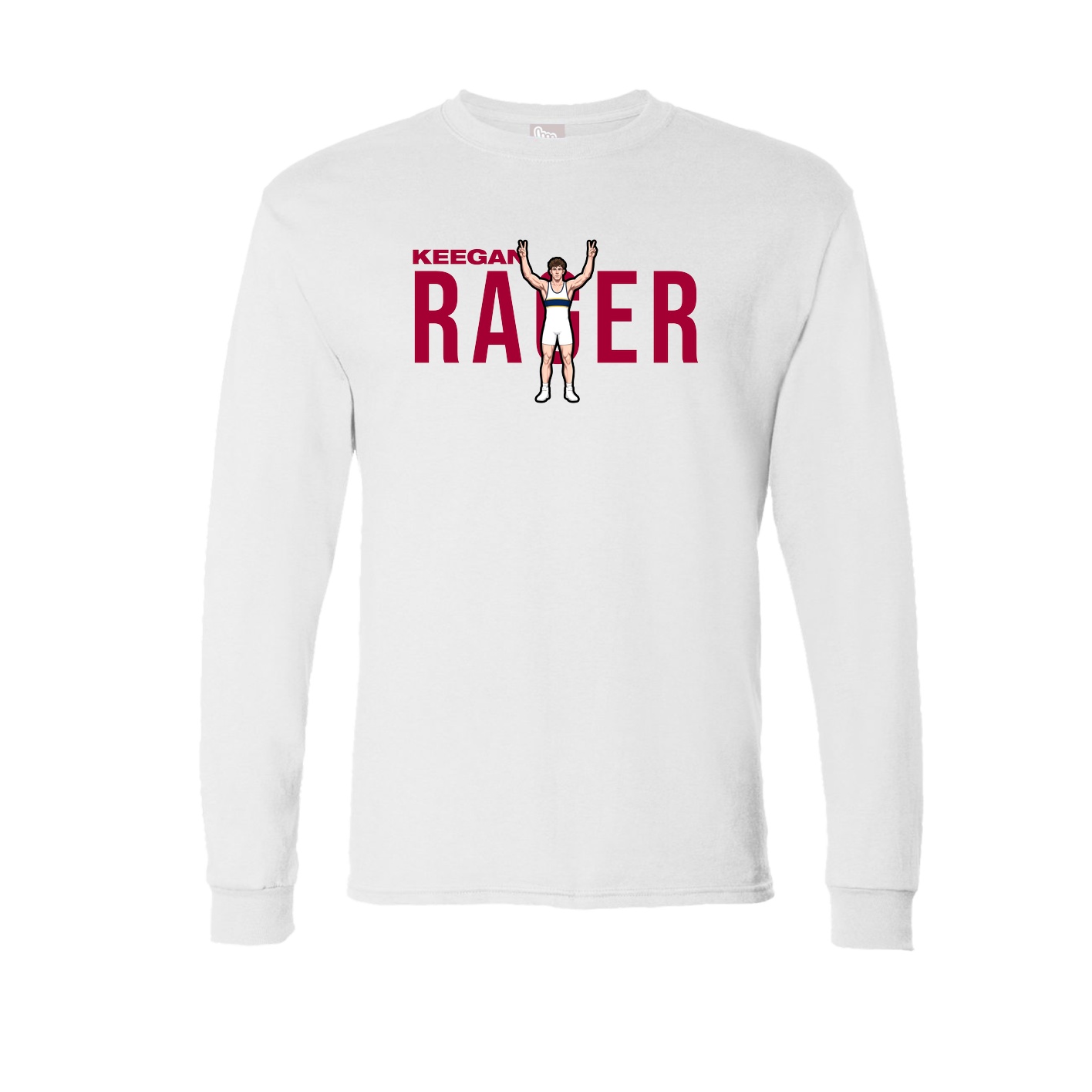 Long Sleeve Tee — Player Name in White