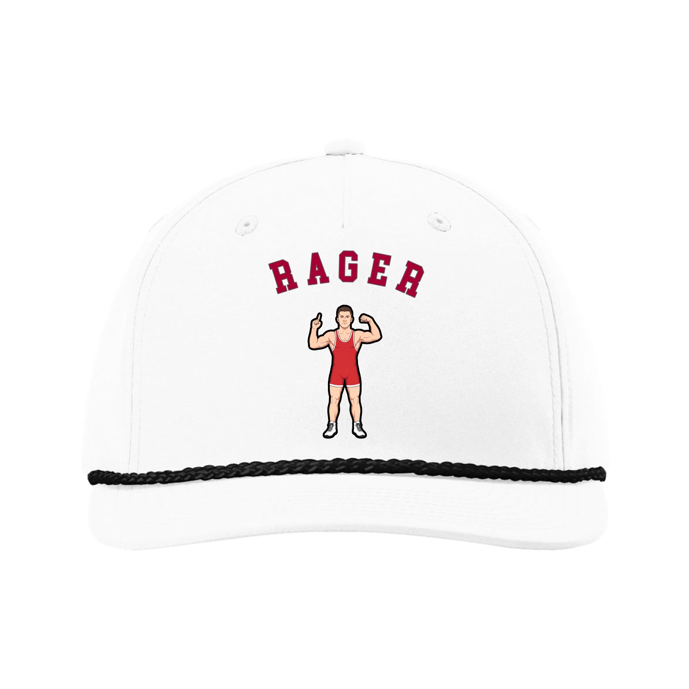 Five-Panel Classic Rope Cap — Shirsey Arch in White