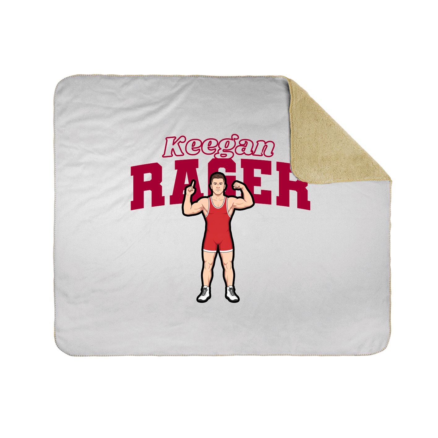 Throw Blanket — Name Arch in White