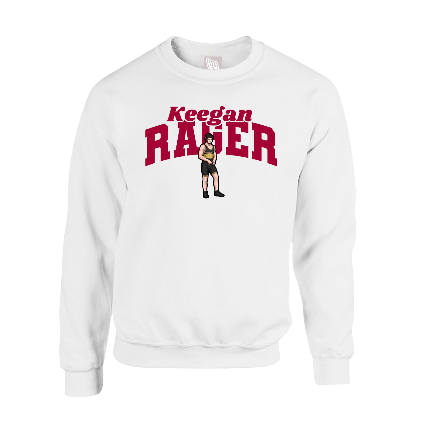 Fleece Crew — Signature Arch in White
