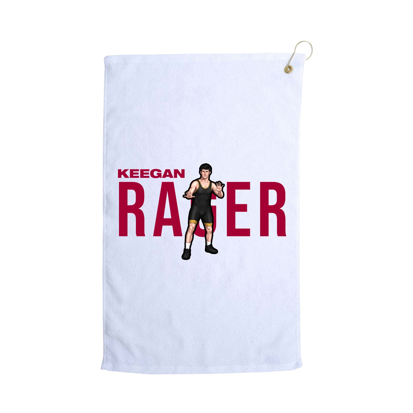 Golf Towel — Player Name in White