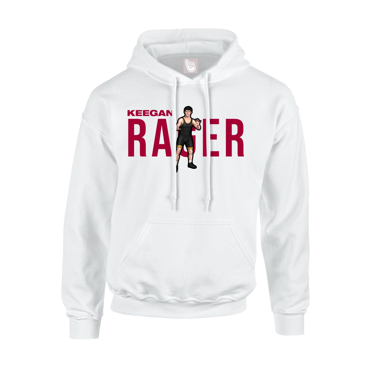 Youth Hoodie — Player Name in White