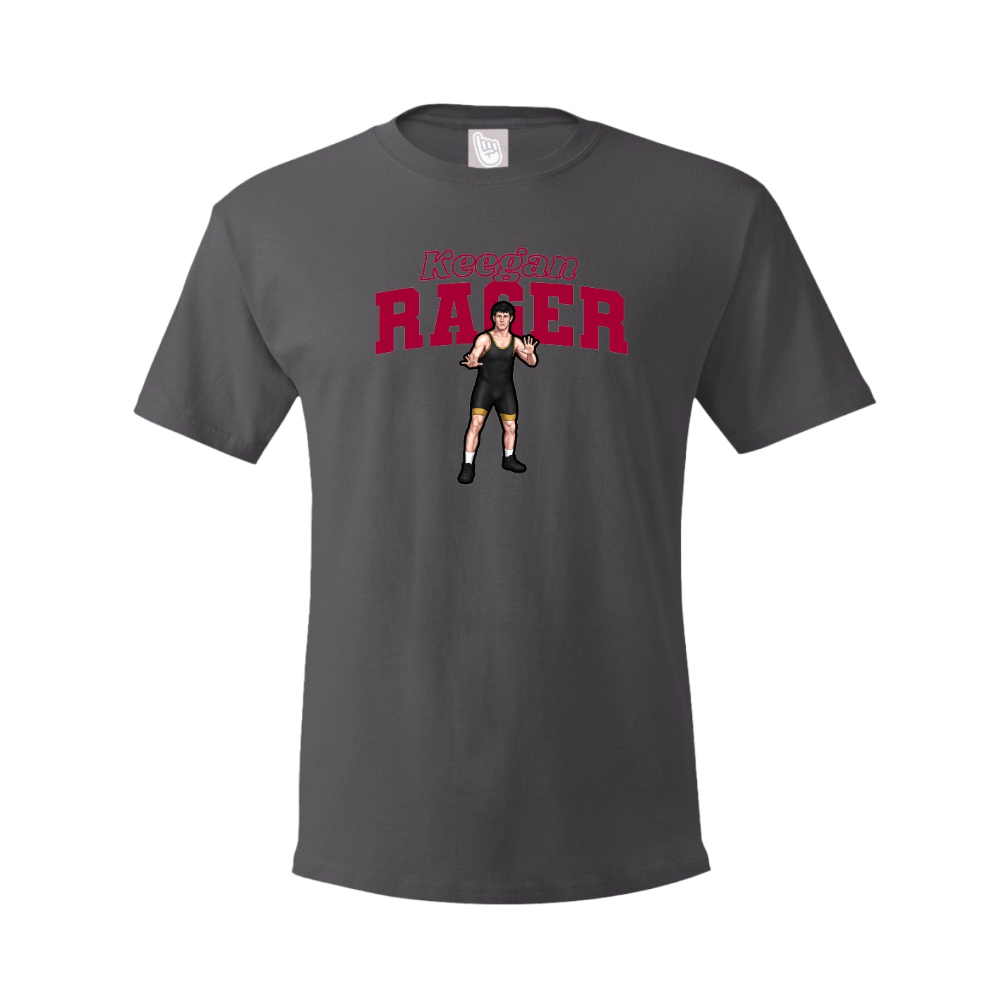 Tee — Name Arch in Grey