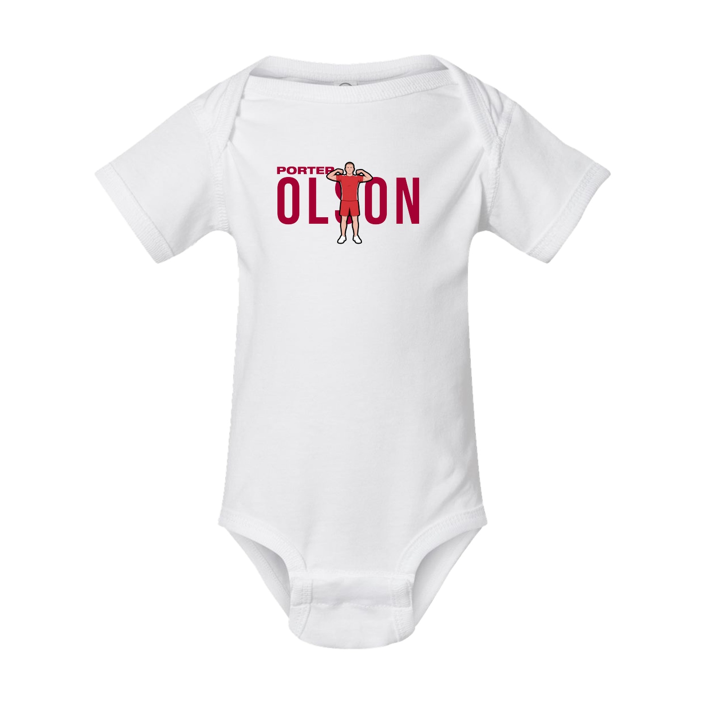 Baby Onesie — Player Name in White