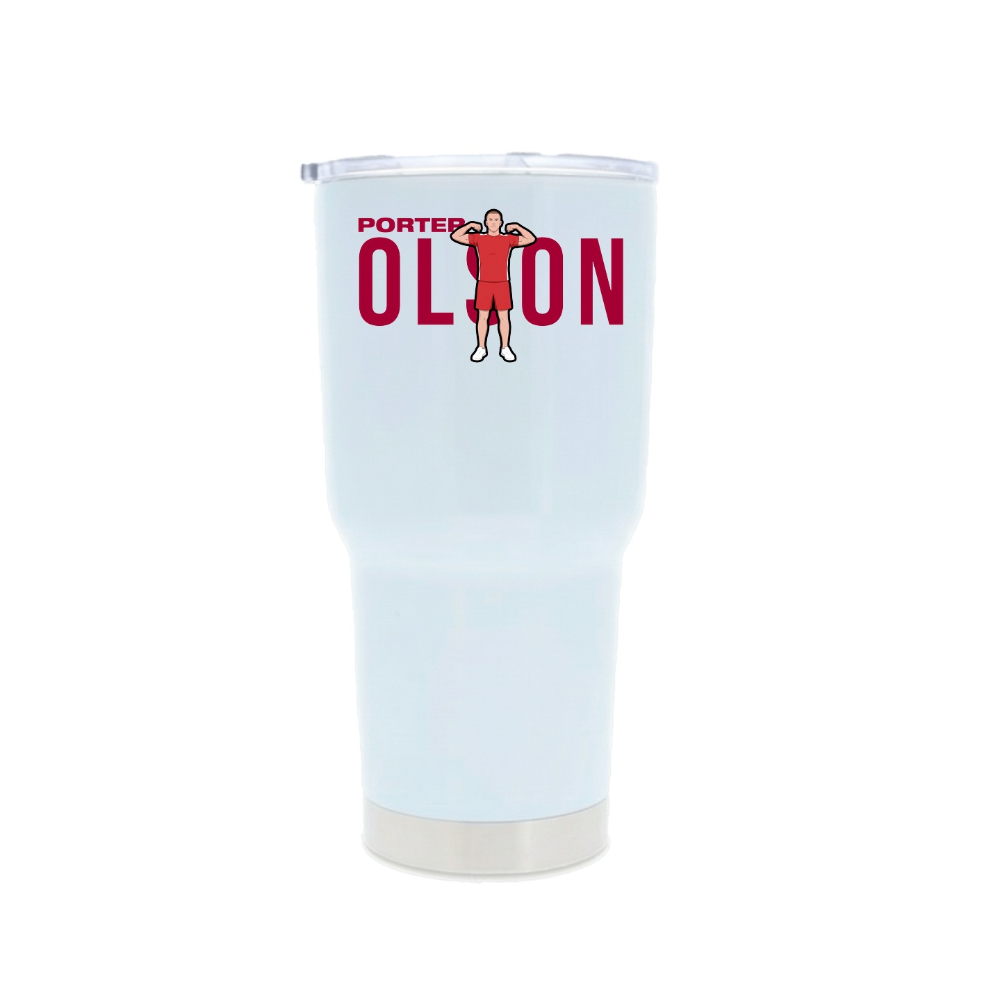 30oz Stainless Steel Tumbler — Player Name in White