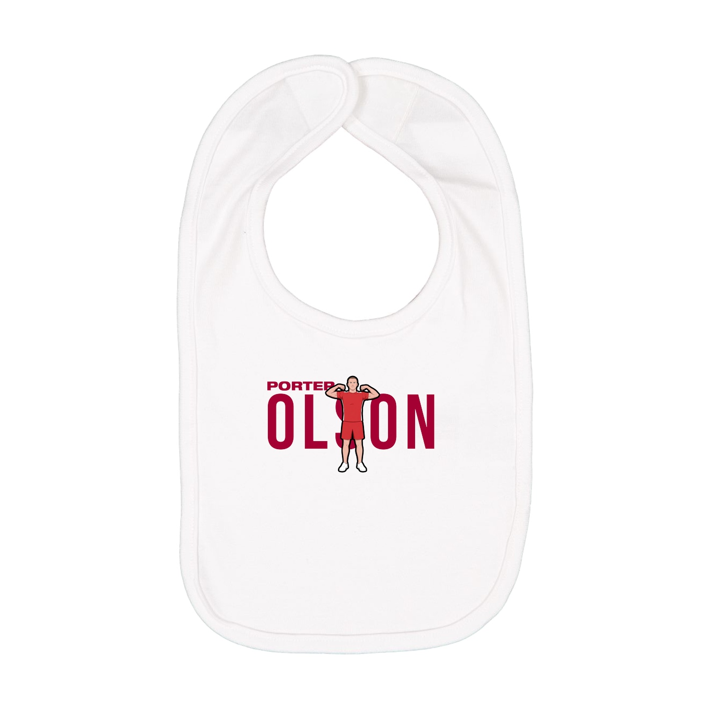 Infant Bib — Player Name in White