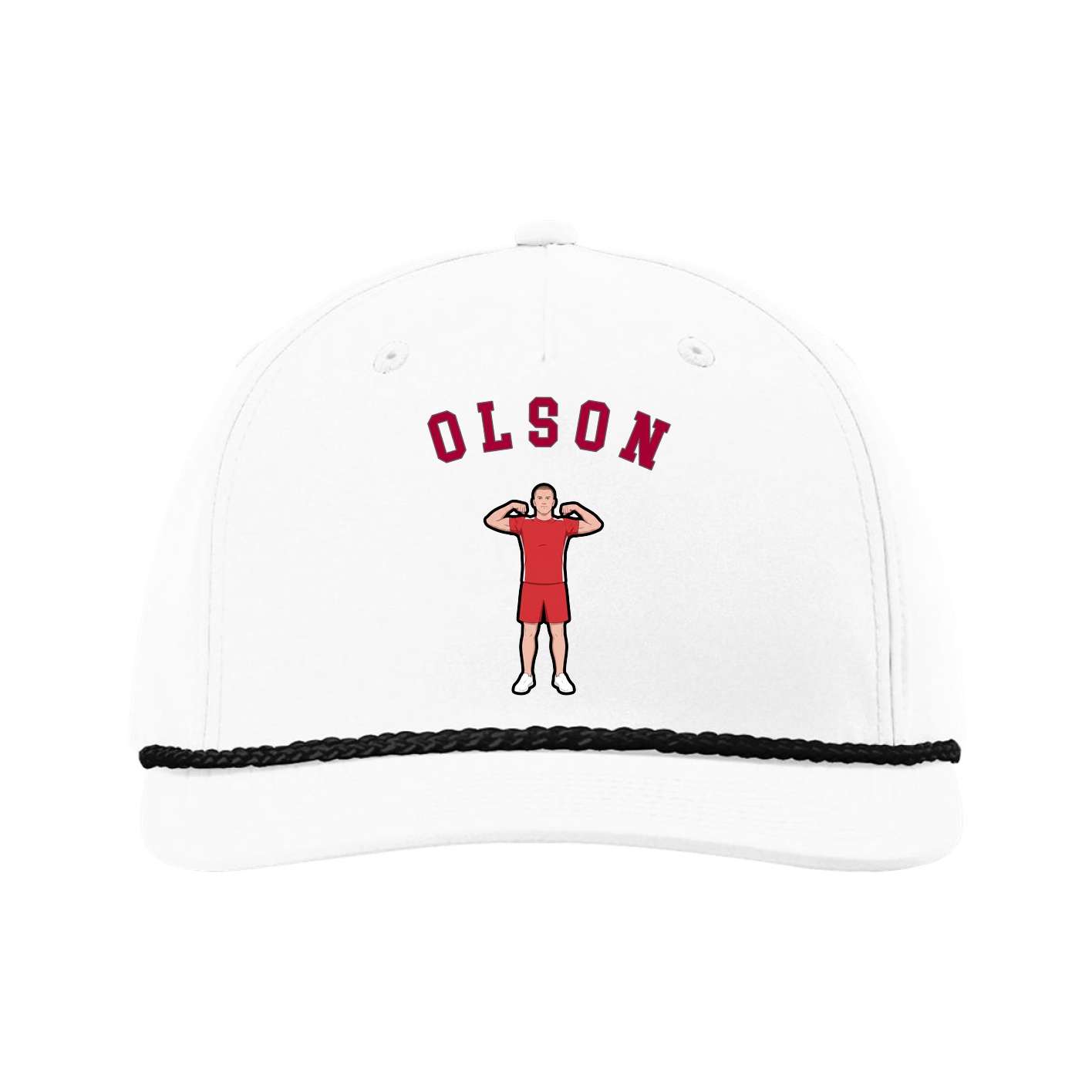 Five-Panel Classic Rope Cap — Shirsey Arch in White