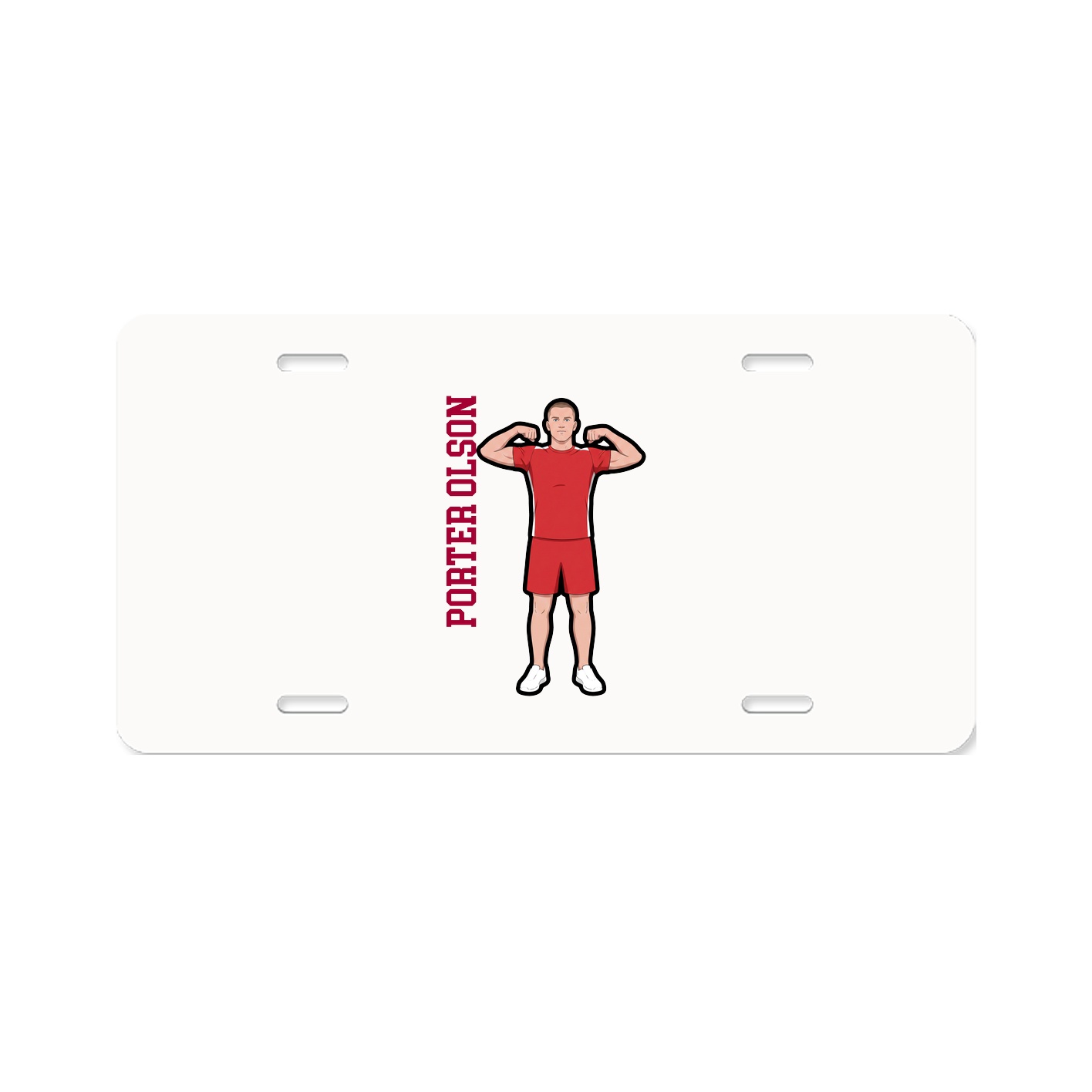 License Plate — Name Vertical in Classic