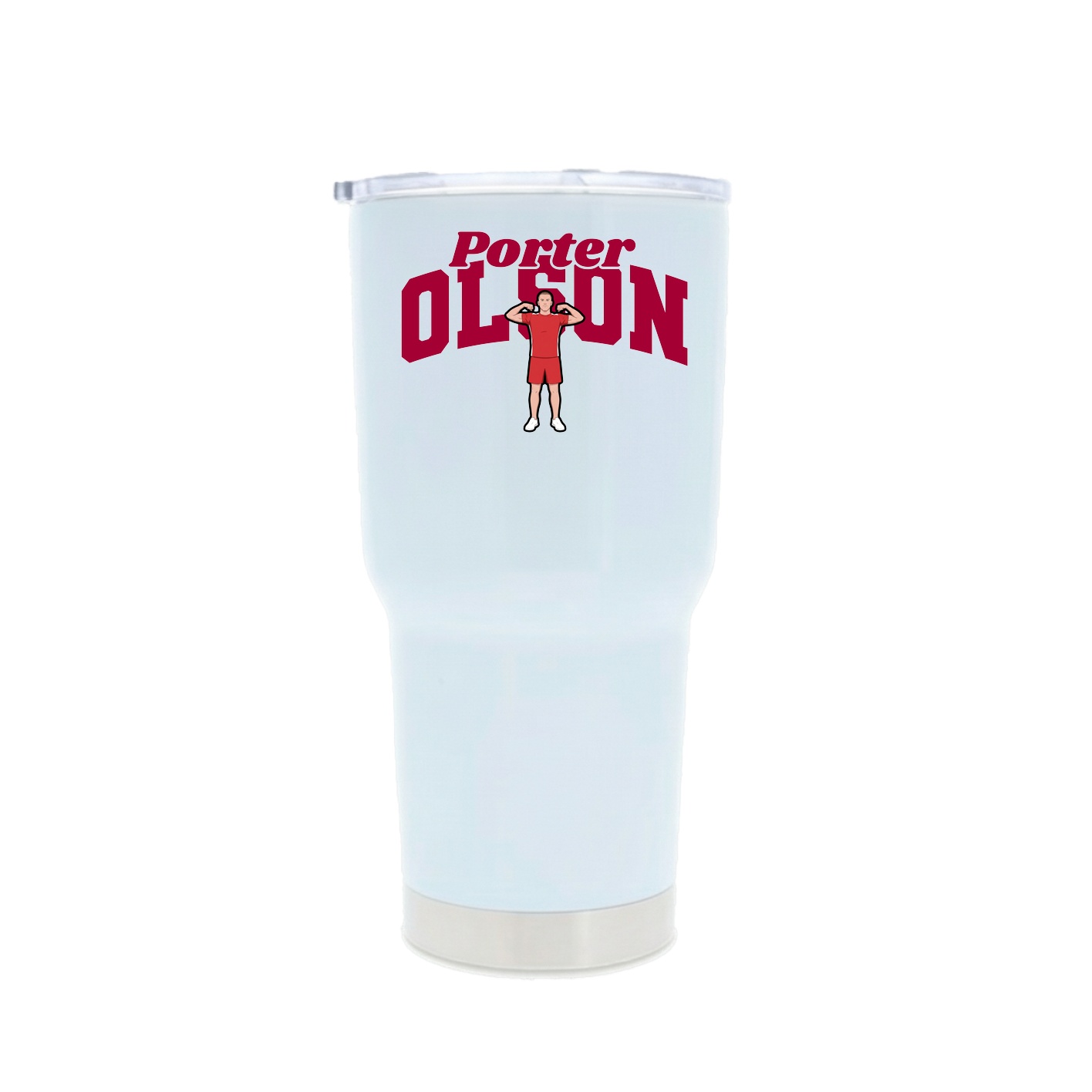 30oz Stainless Steel Tumbler — Signature Arch in White