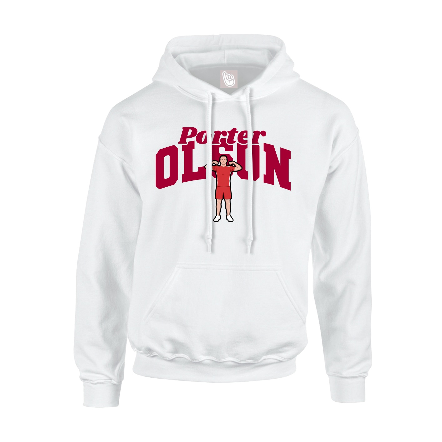 Hoodie — Signature Arch in White