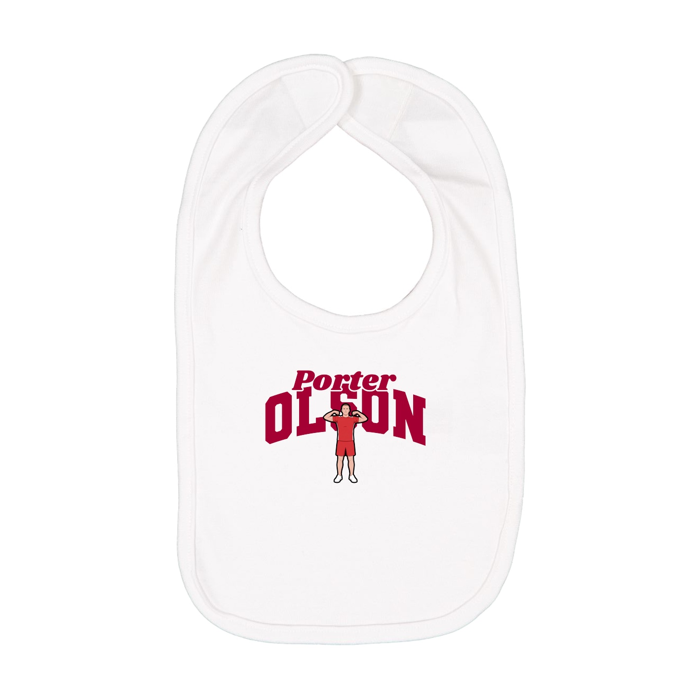 Infant Bib — Signature Arch in White