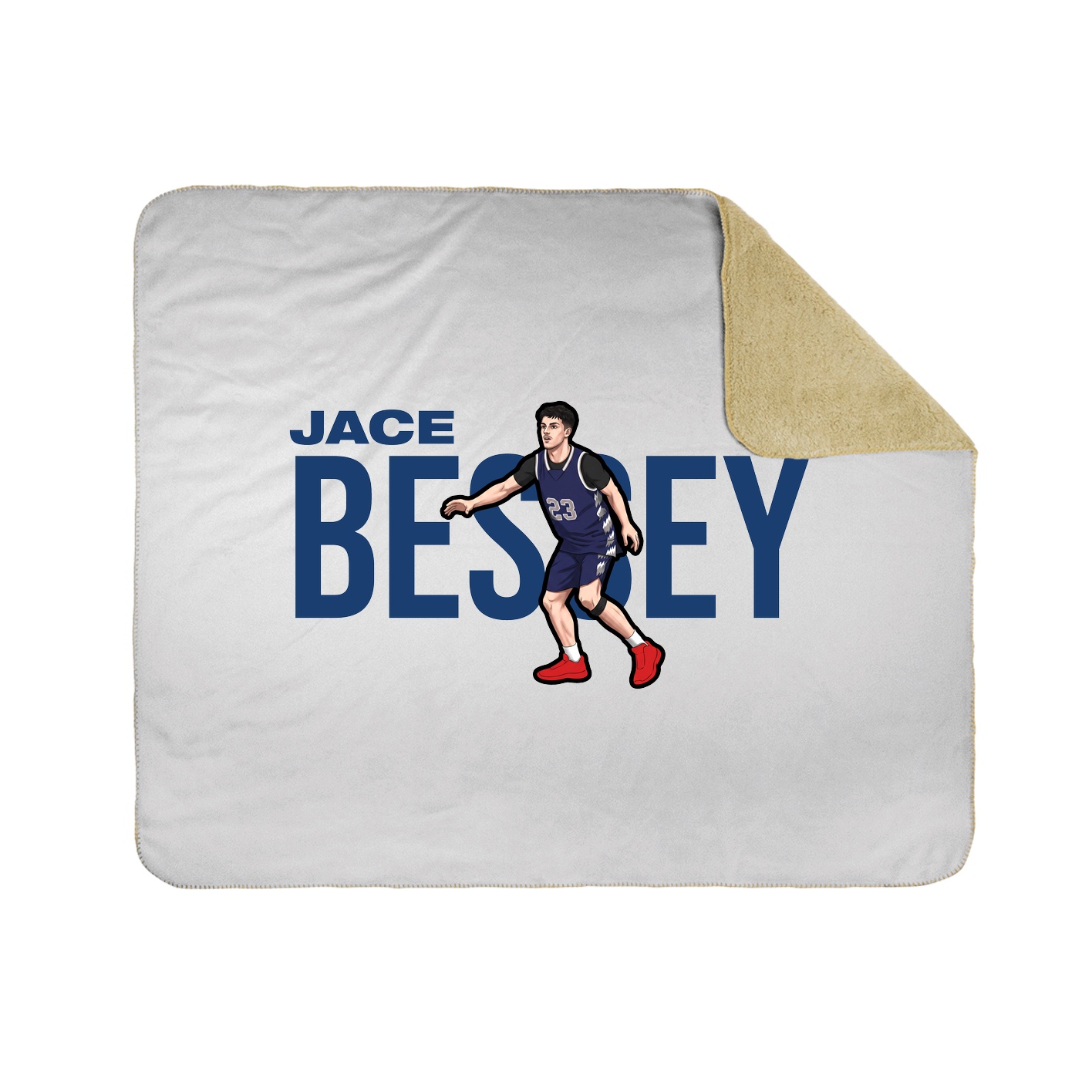 Throw Blanket — Player Name in White