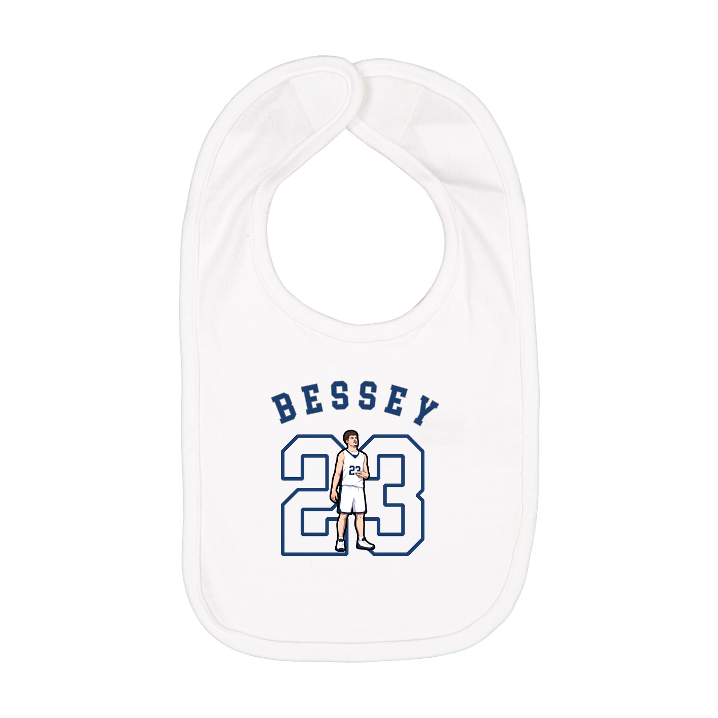 Infant Bib — Shirsey Arch in White
