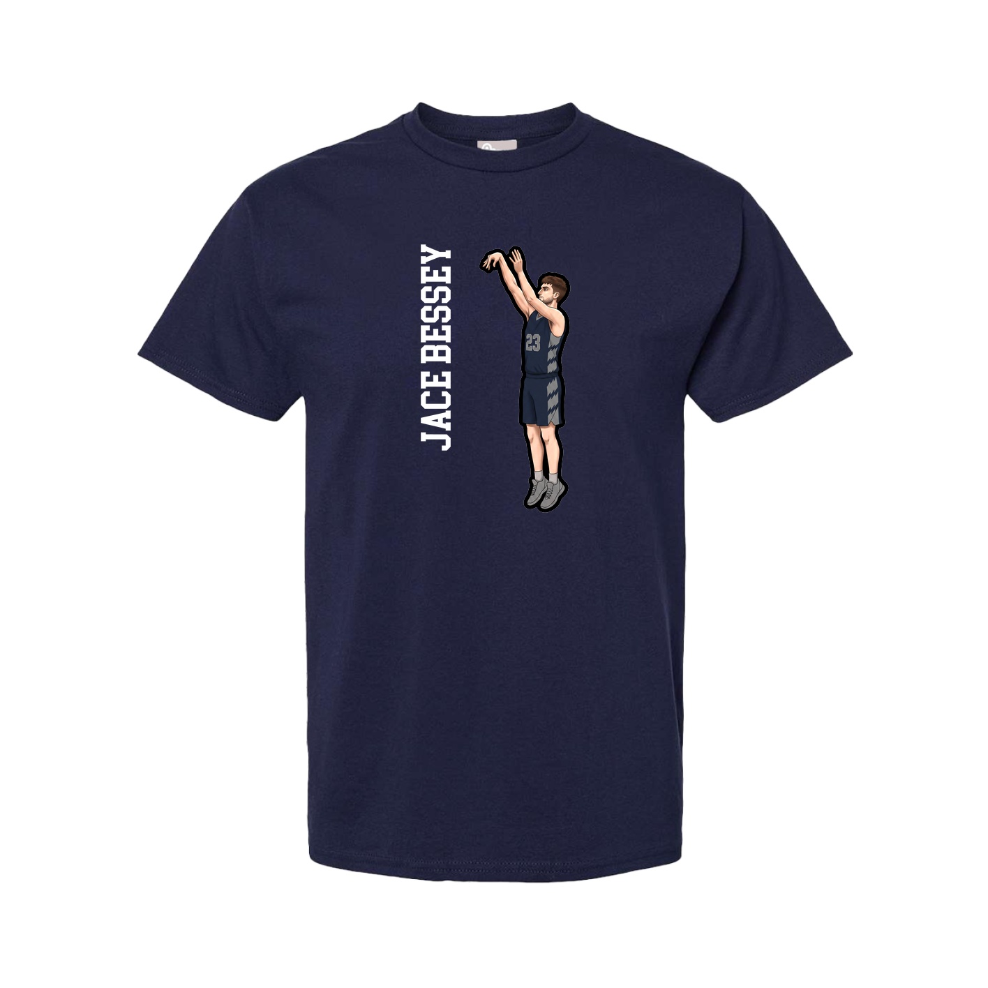 Youth Tee — Name Vertical in Navy