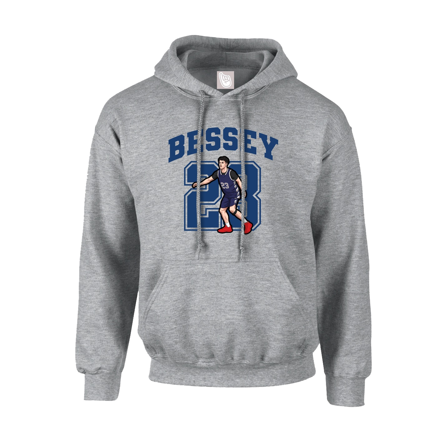 Hoodie — Number in Grey