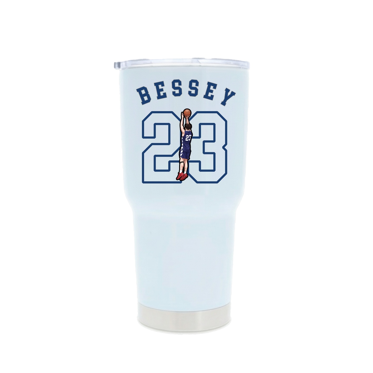 30oz Stainless Steel Tumbler — Shirsey Arch in White