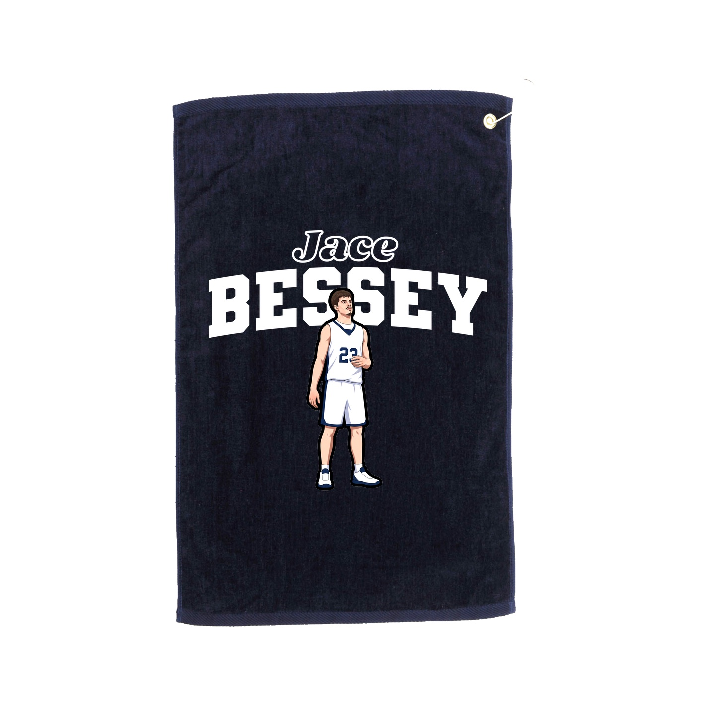 Golf Towel — Name Arch in Navy
