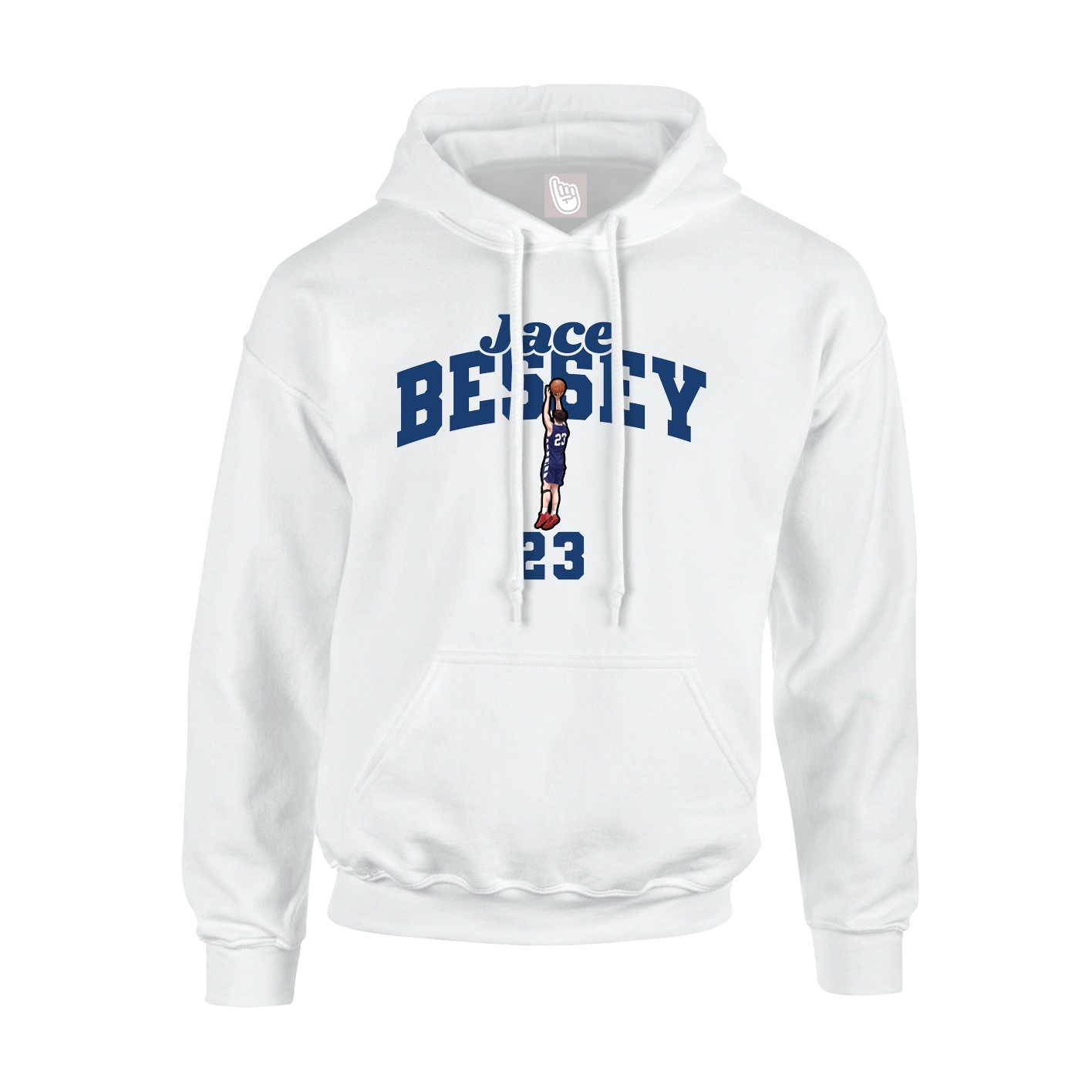 Hoodie — Signature Arch in White