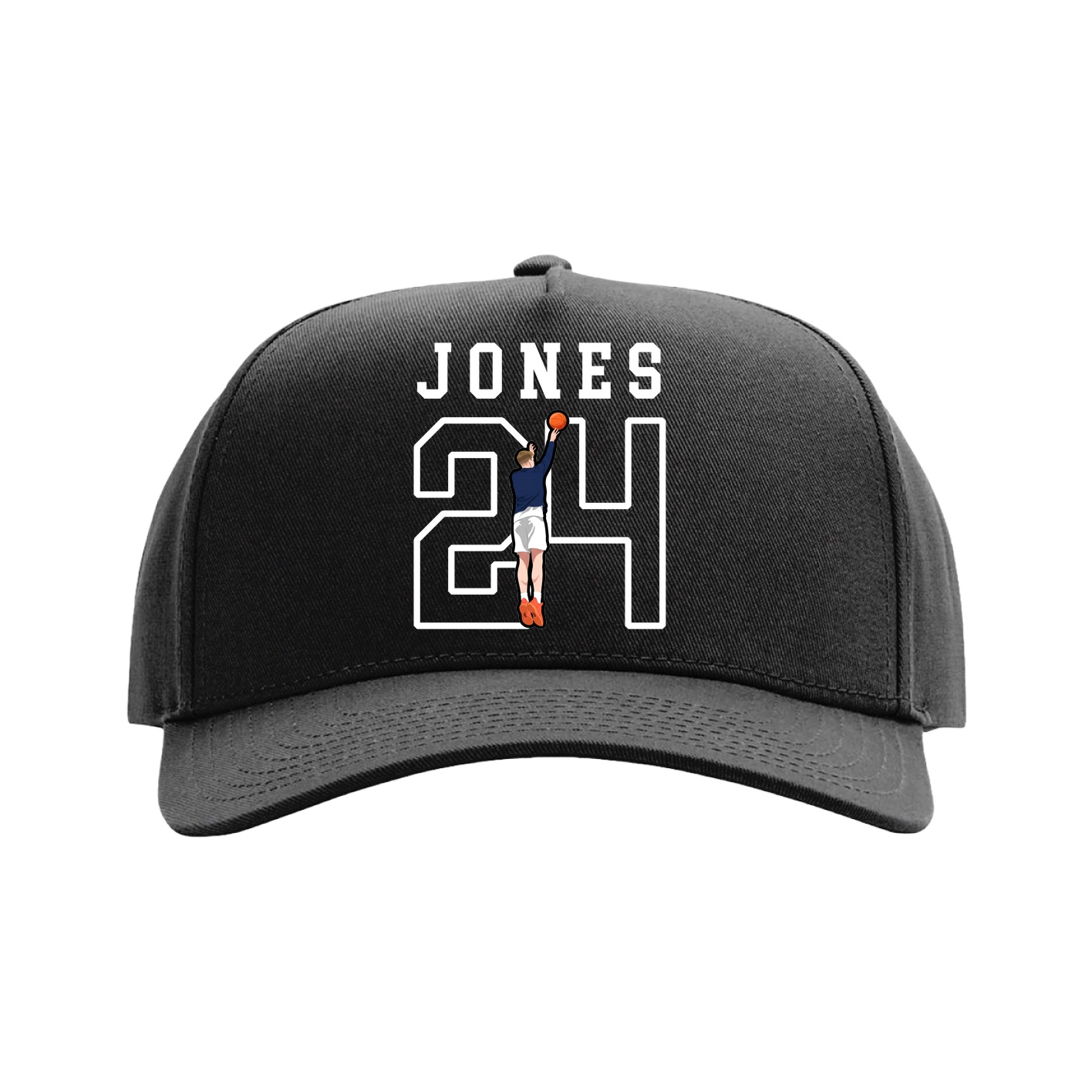 Full Fabric Five-Panel Champ Cap — Shirsey in Black